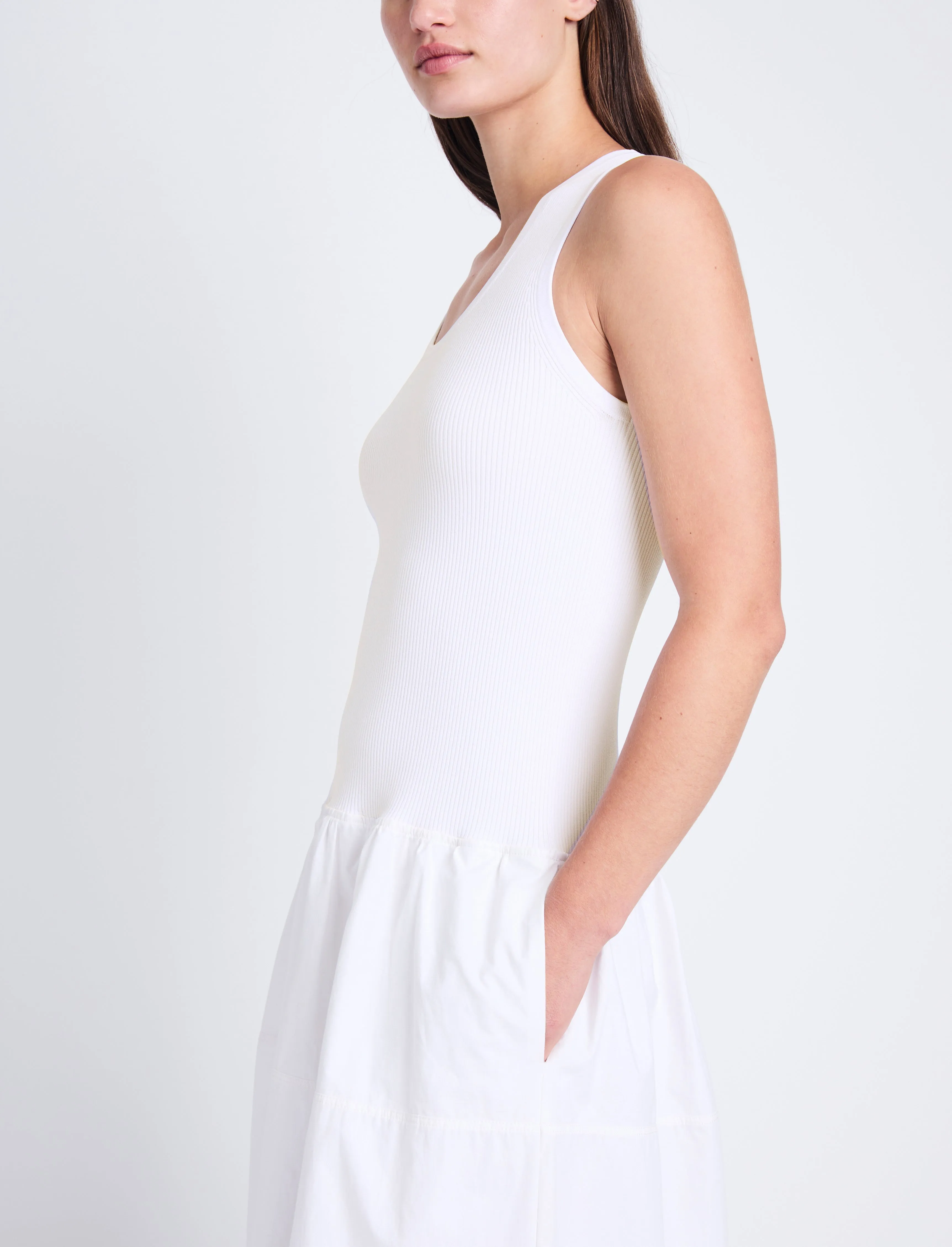 Malia Dress in Peached Poplin sold by Proenza Schouler product image thumbnail 5