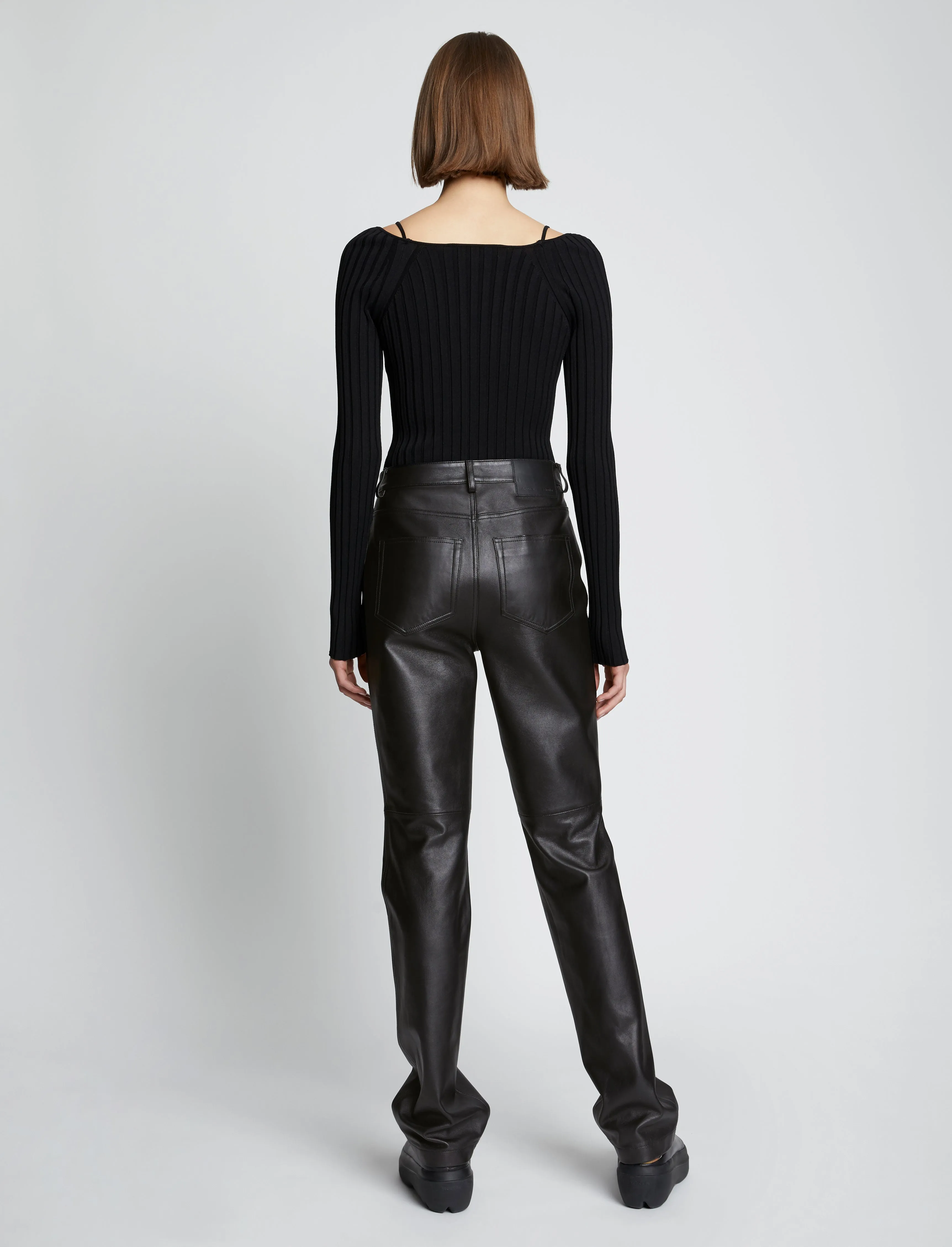 Leather Straight Pant sold by Proenza Schouler product image thumbnail 4