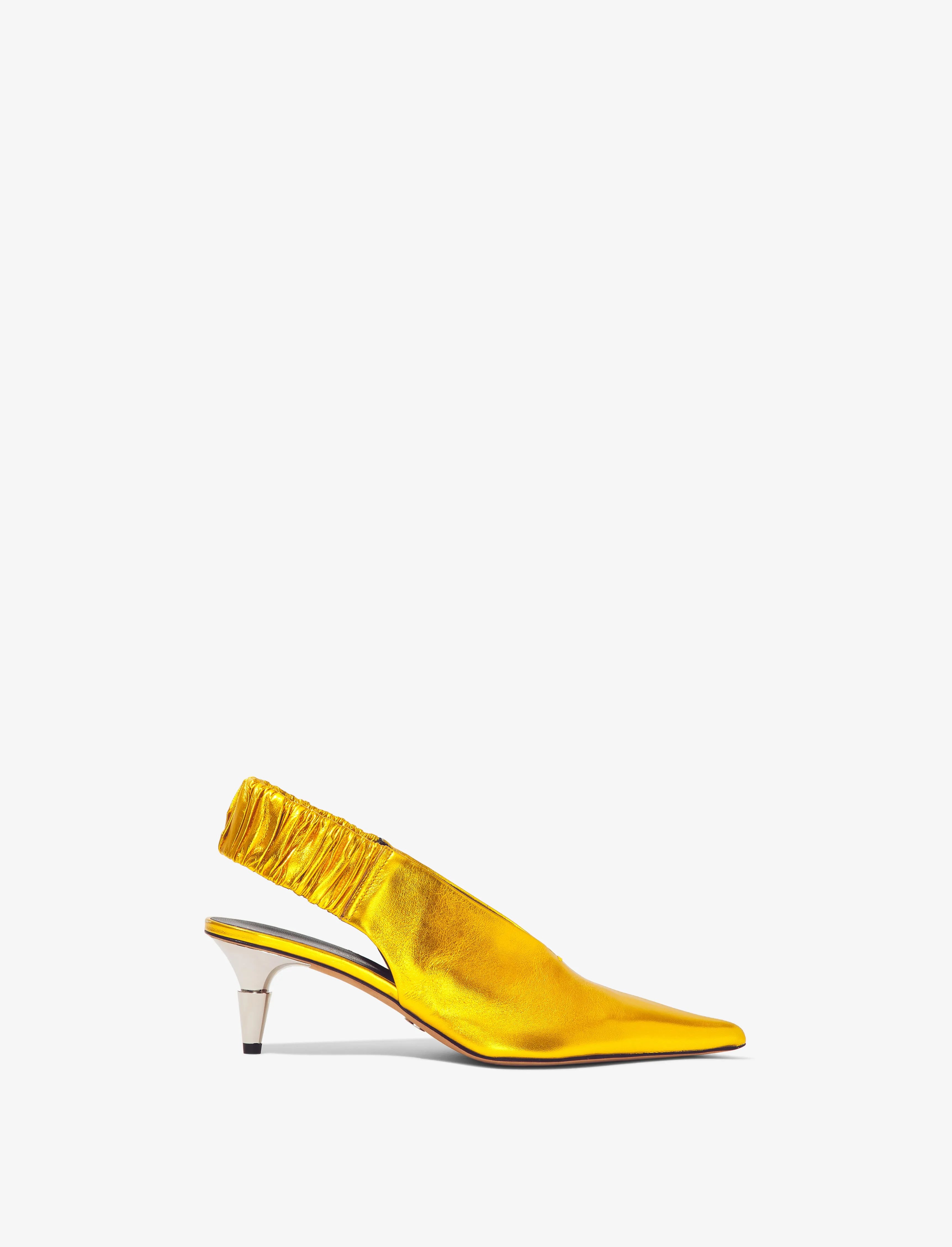 SPIKE SLINGBACK PUMPS - Gold sold by Proenza Schouler