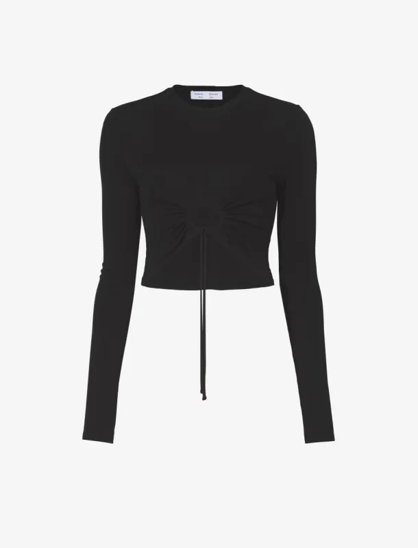 Matte Crepe Drawstring Top made by Proenza Schouler