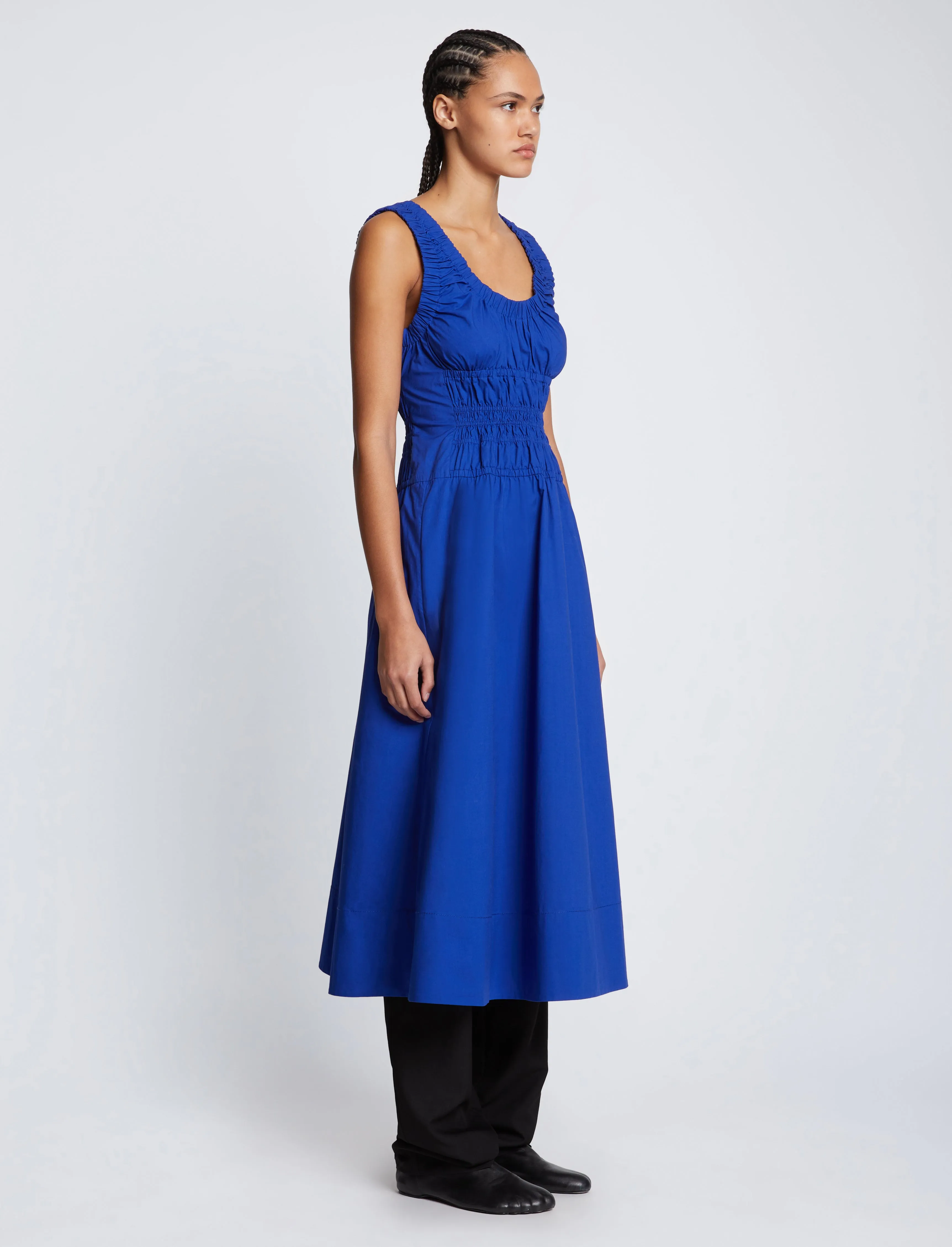 Poplin Gathered Dress sold by Proenza Schouler product image thumbnail 3