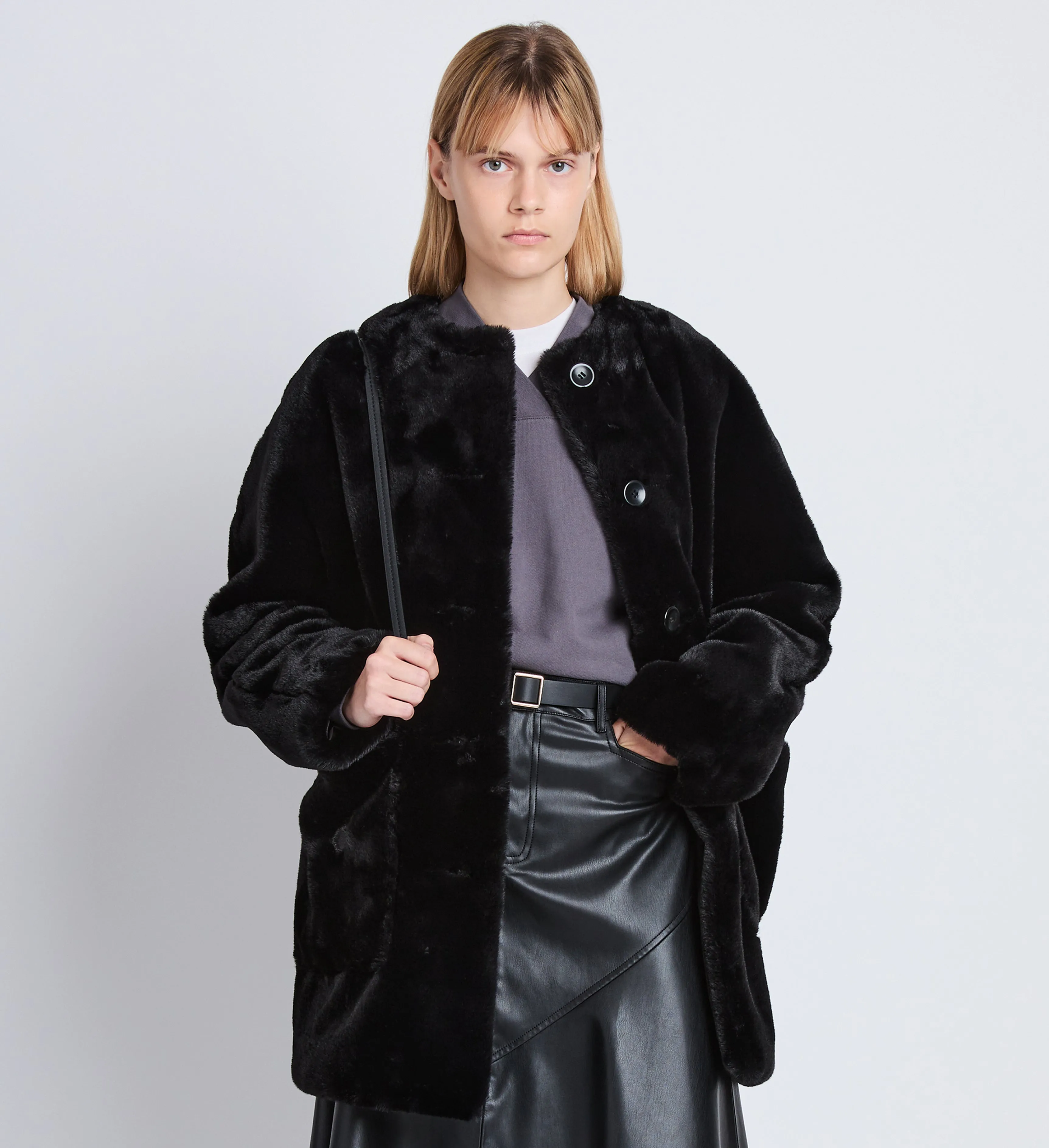 Penelope Coat in Faux Mink sold by Proenza Schouler product image thumbnail 2