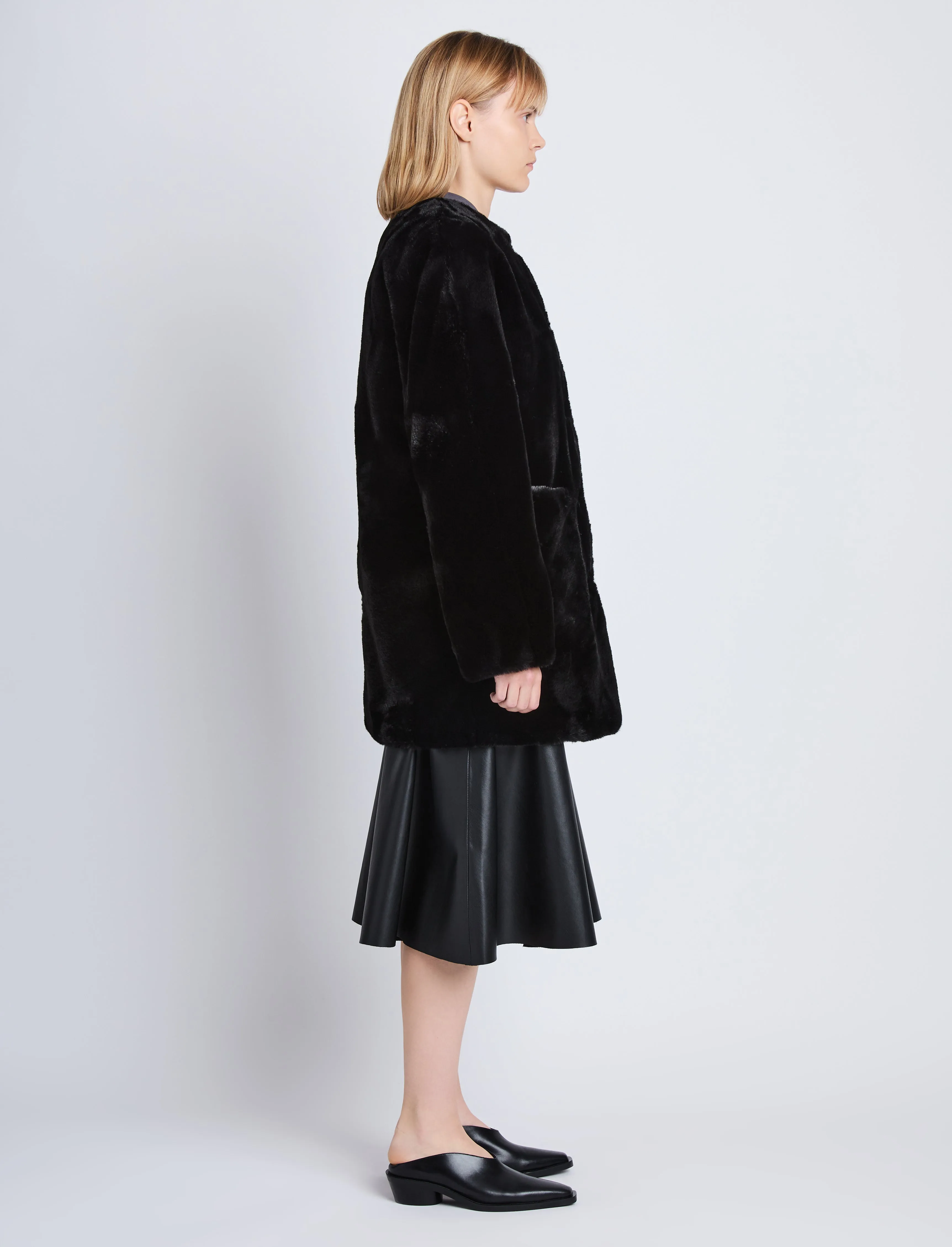 Penelope Coat in Faux Mink sold by Proenza Schouler product image thumbnail 4