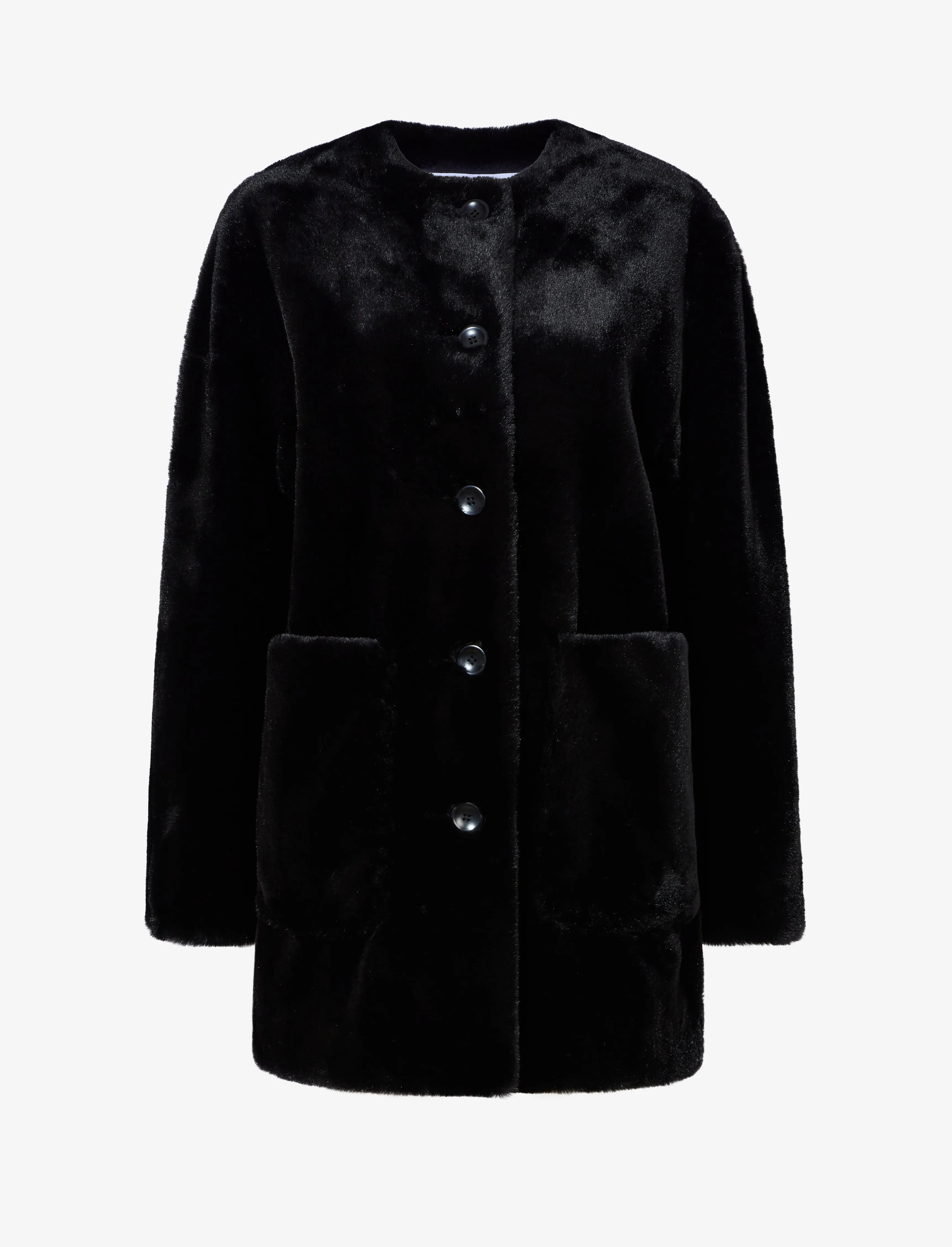 Penelope Coat in Faux Mink sold by Proenza Schouler