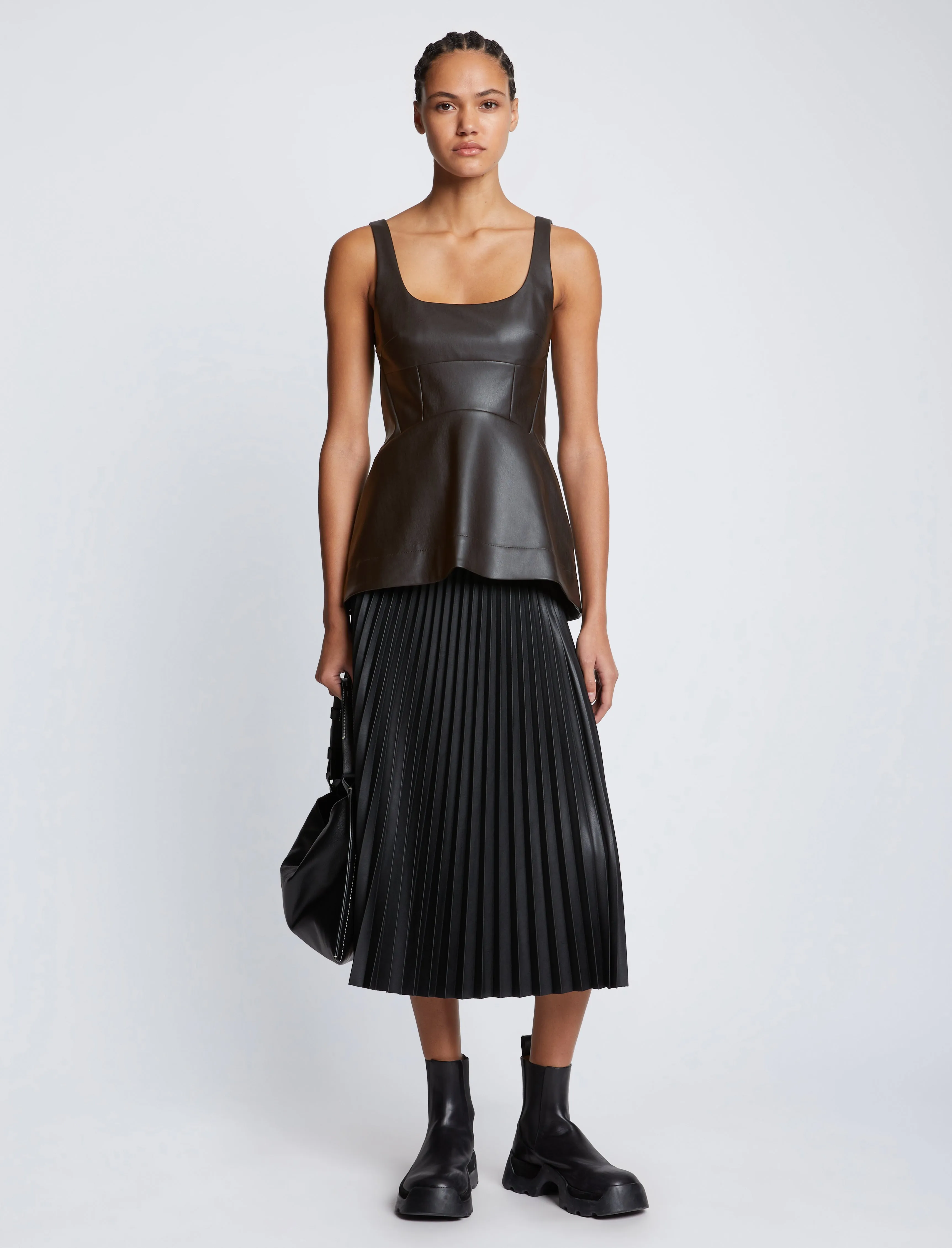 Faux Leather Bustier Top sold by Proenza Schouler product image thumbnail 3