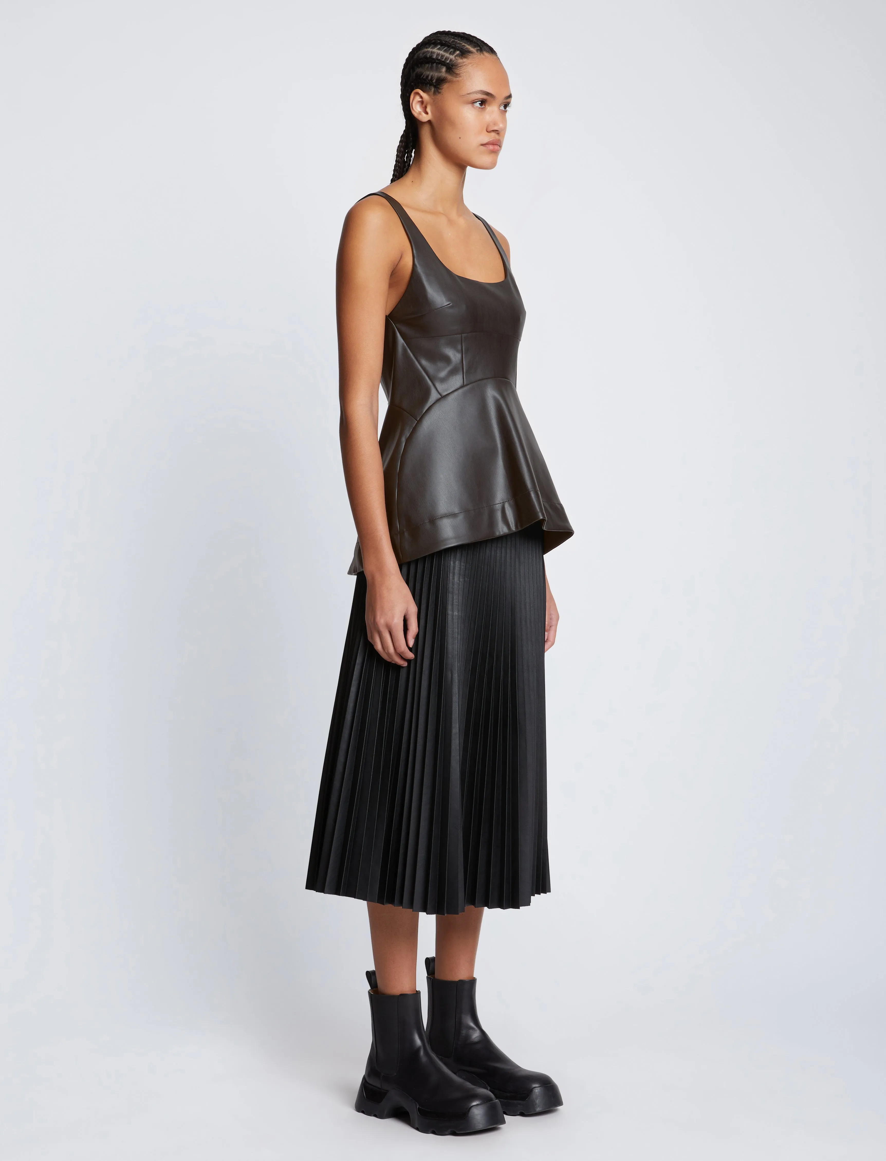 Faux Leather Bustier Top sold by Proenza Schouler product image thumbnail 4