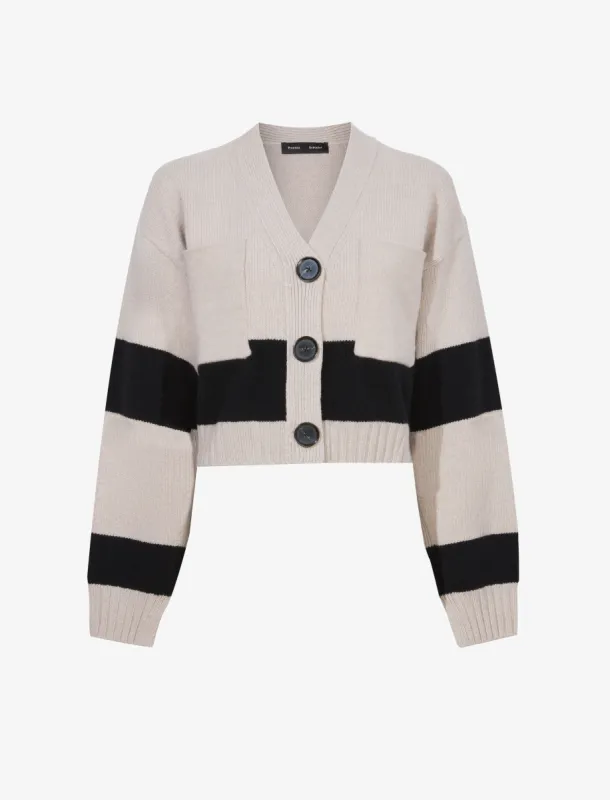 Sofia Cardigan in Striped Cashmere sold by Proenza Schouler