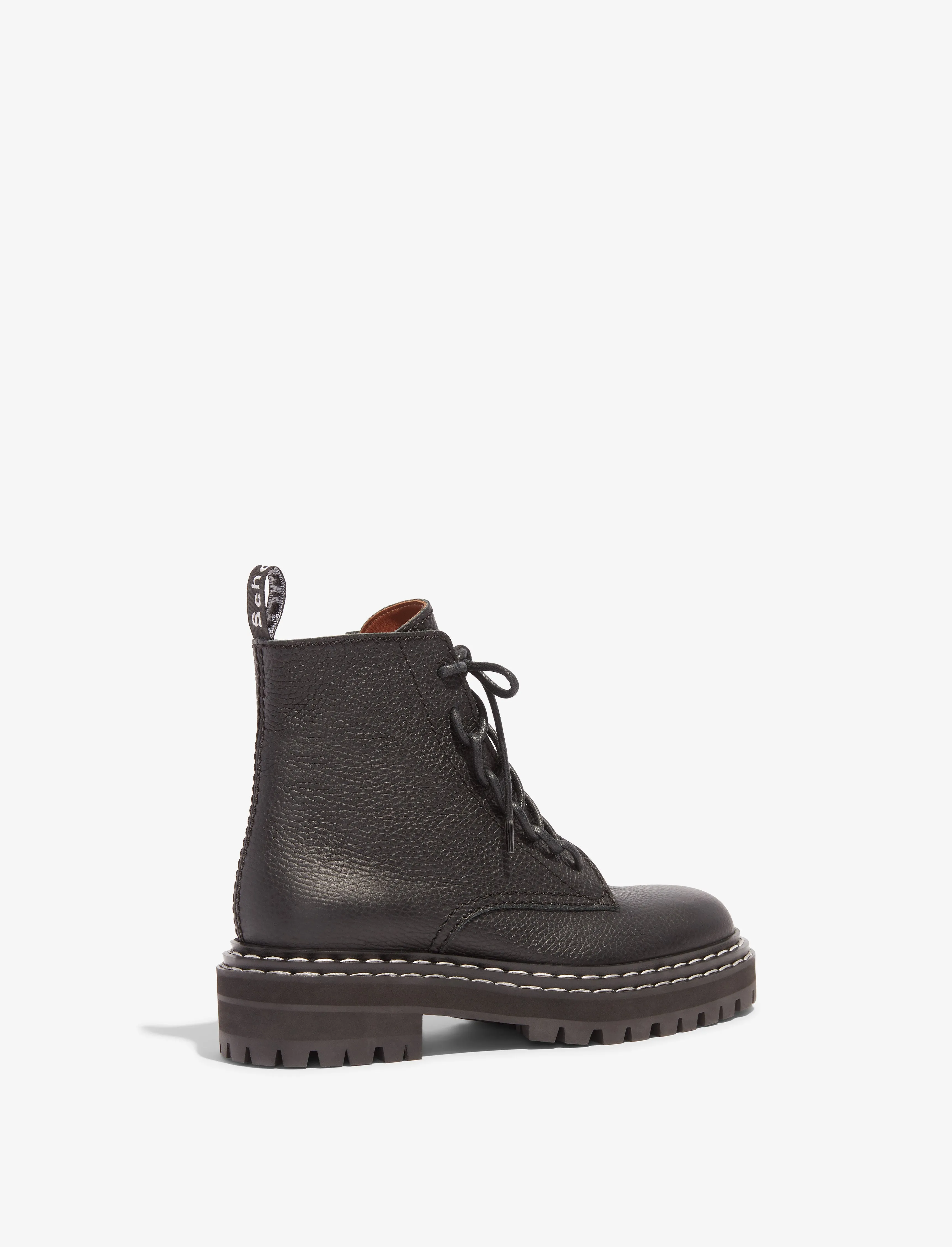 Lug Sole Combat Boots in Grainy Leather sold by Proenza Schouler product image thumbnail 3
