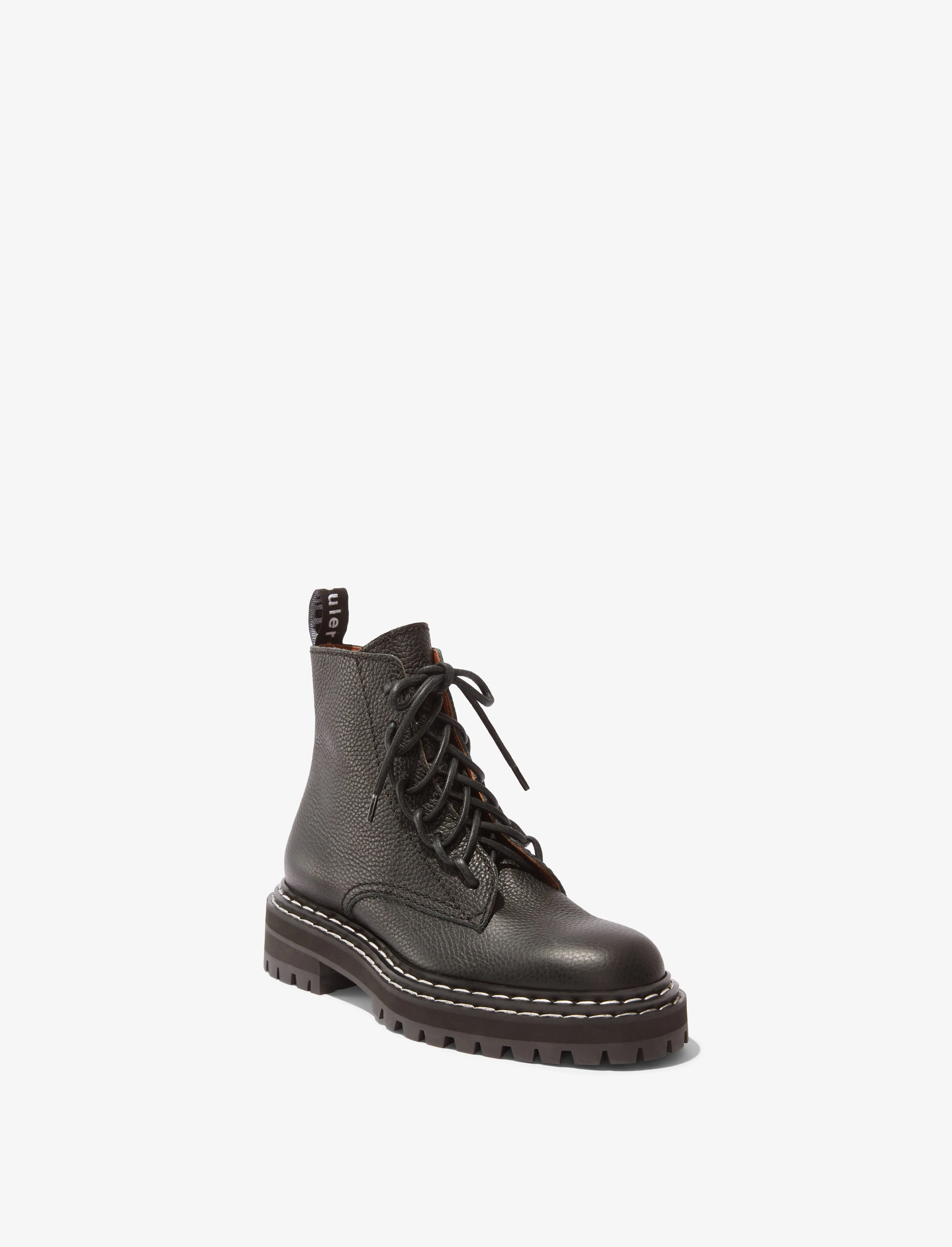 Lug Sole Combat Boots in Grainy Leather sold by Proenza Schouler product image thumbnail 2