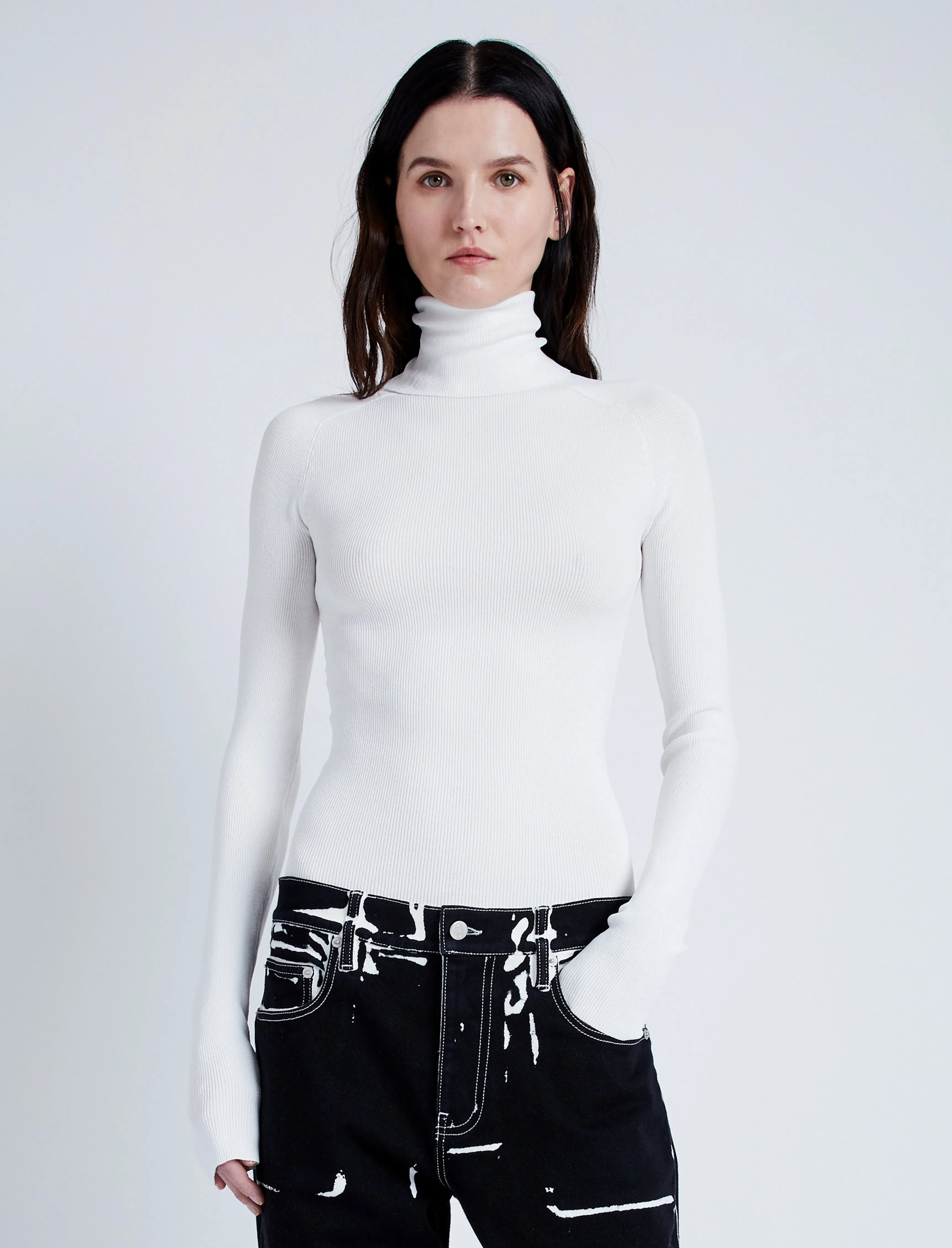 Fox Top In Matte Viscose Rib sold by Proenza Schouler product image thumbnail 2