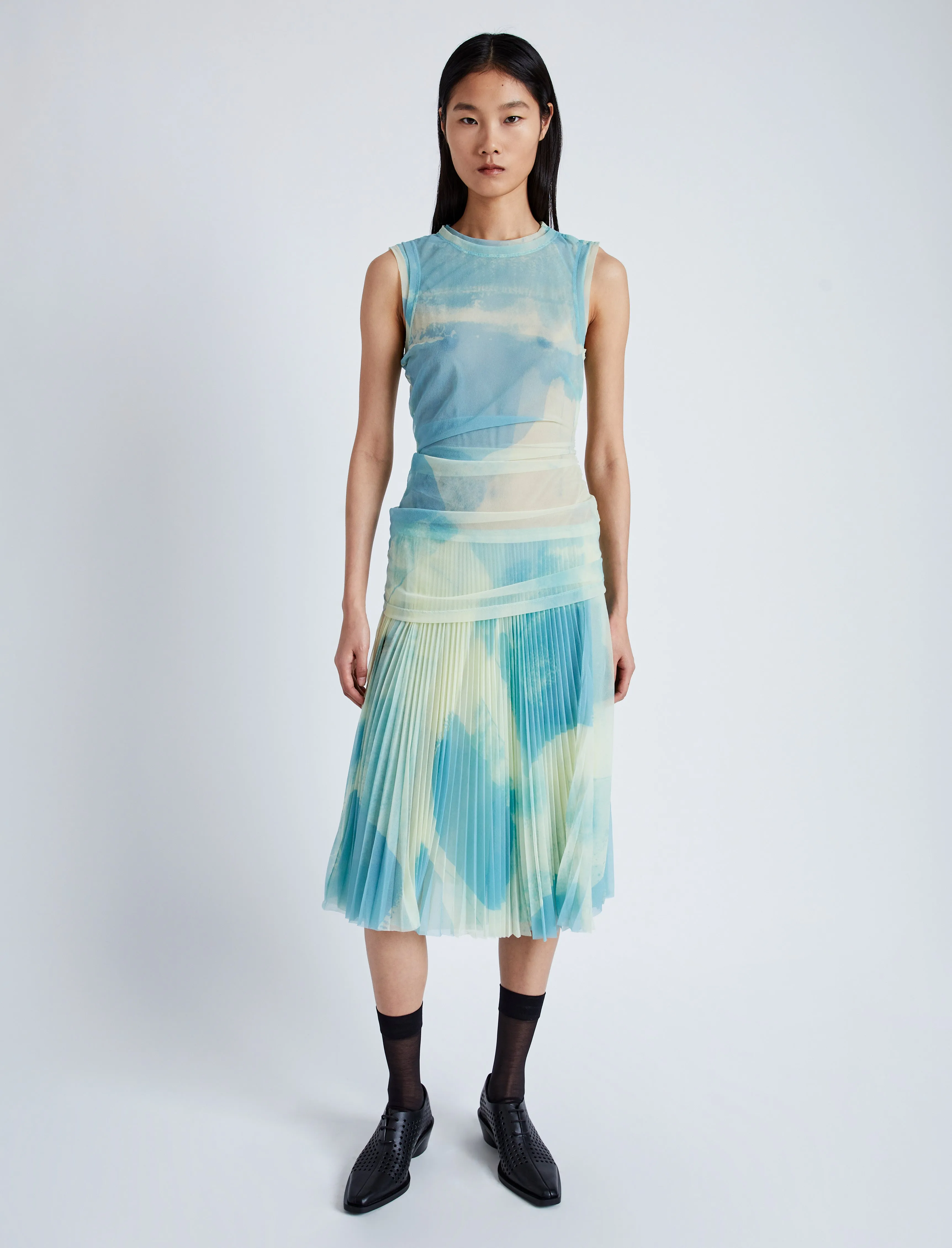 Zoe Dress in Printed Nylon Jersey sold by Proenza Schouler product image thumbnail 2