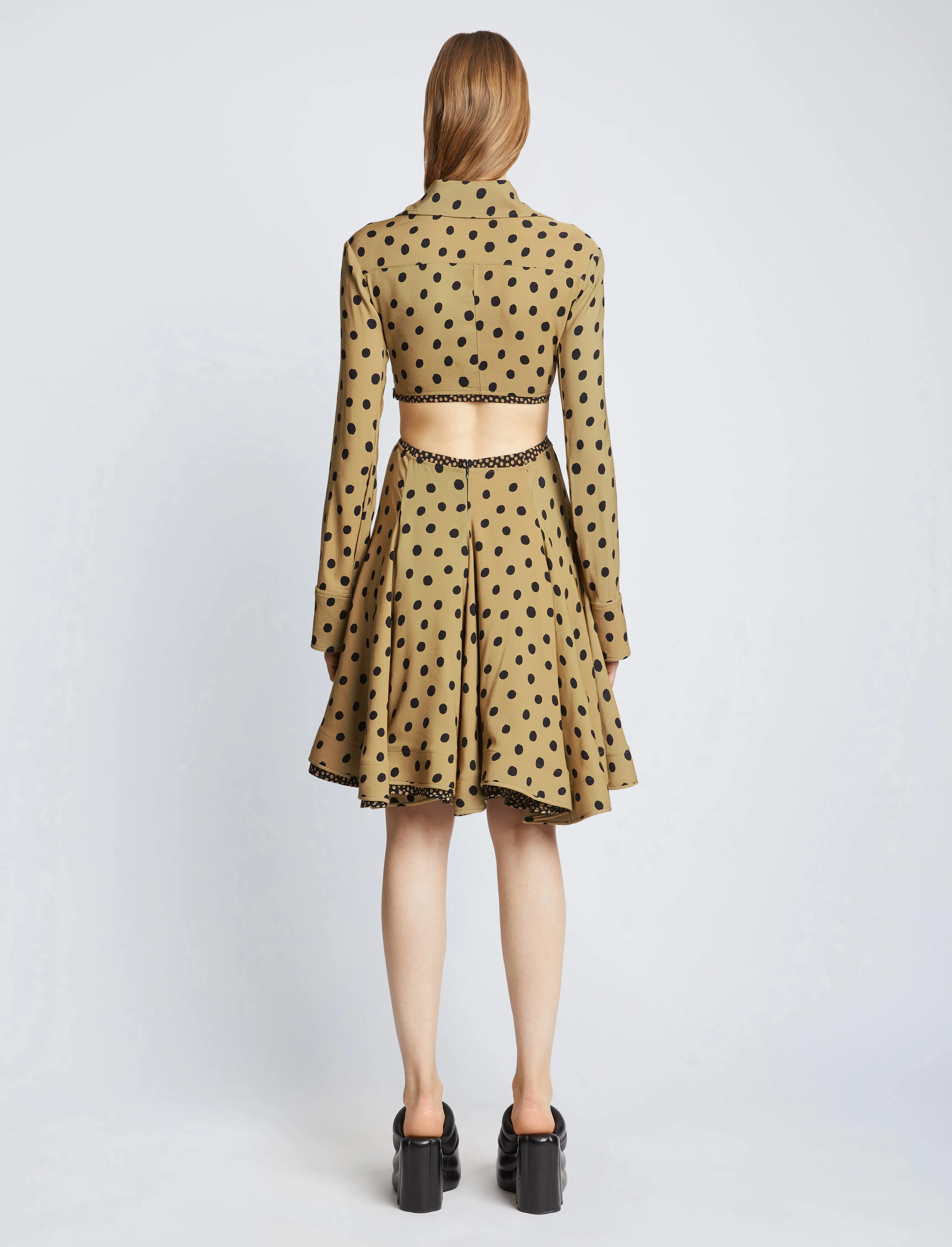Printed Dot Cut Out Shirt Dress sold by Proenza Schouler product image thumbnail 4
