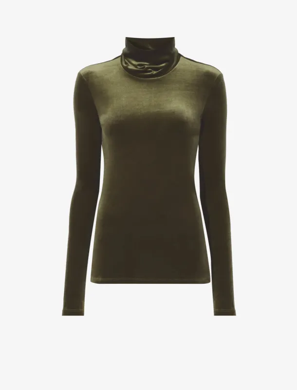 Stretch Velvet Turtleneck Top sold by Proenza Schouler