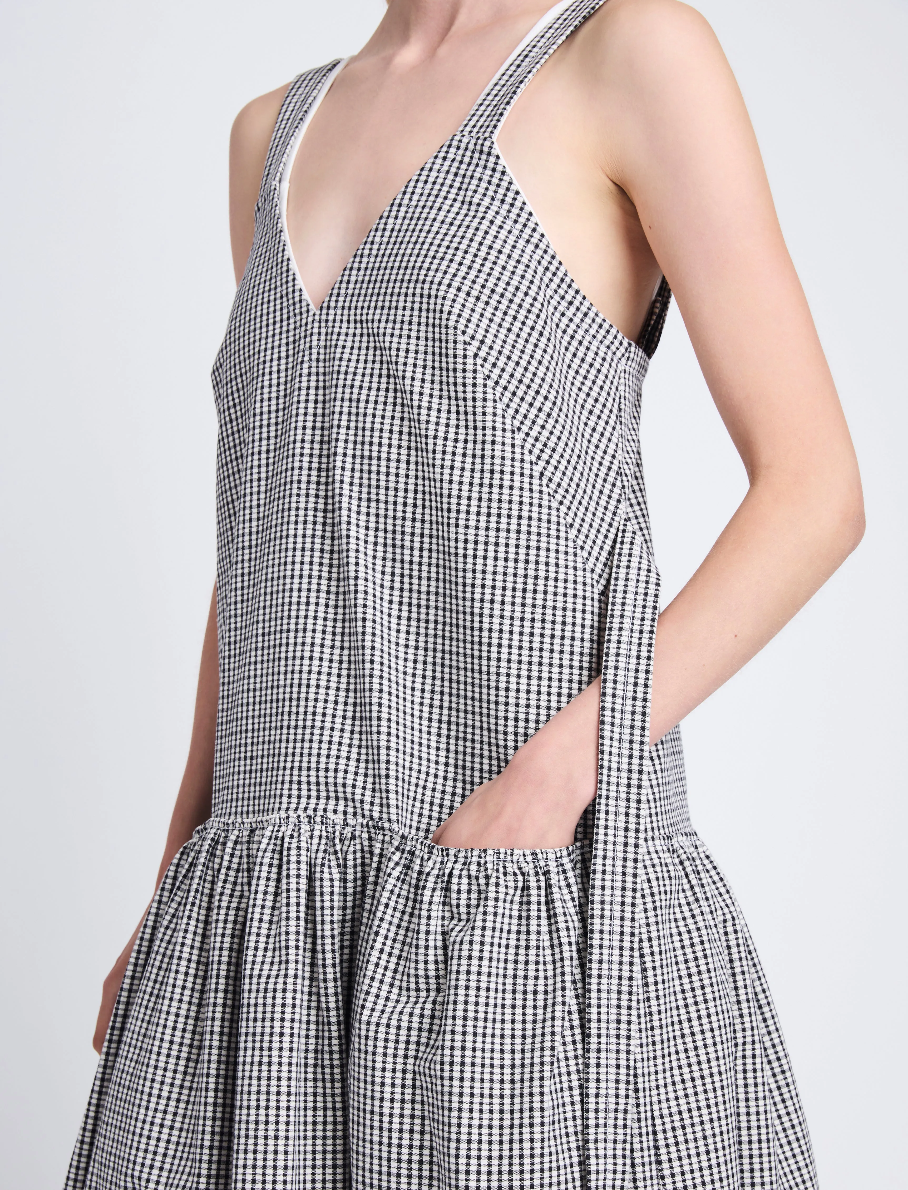 Sasha Dress in Grid Crinkle Cotton sold by Proenza Schouler product image thumbnail 5