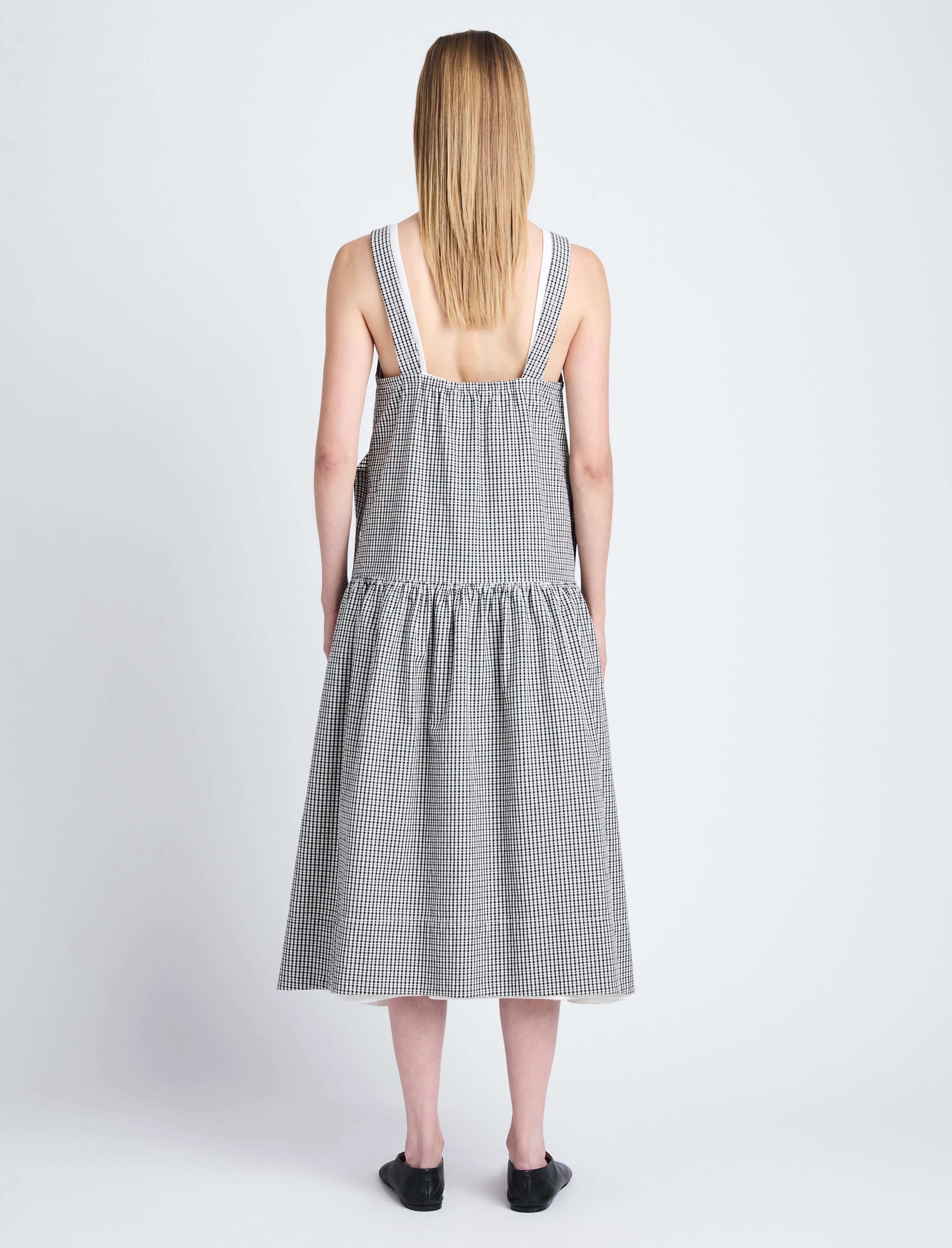 Sasha Dress in Grid Crinkle Cotton sold by Proenza Schouler product image thumbnail 4
