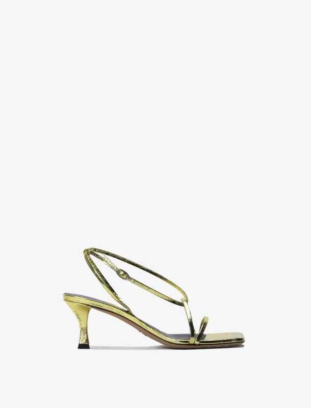 Square Strappy Sandals in Metallic - 60mm sold by Proenza Schouler