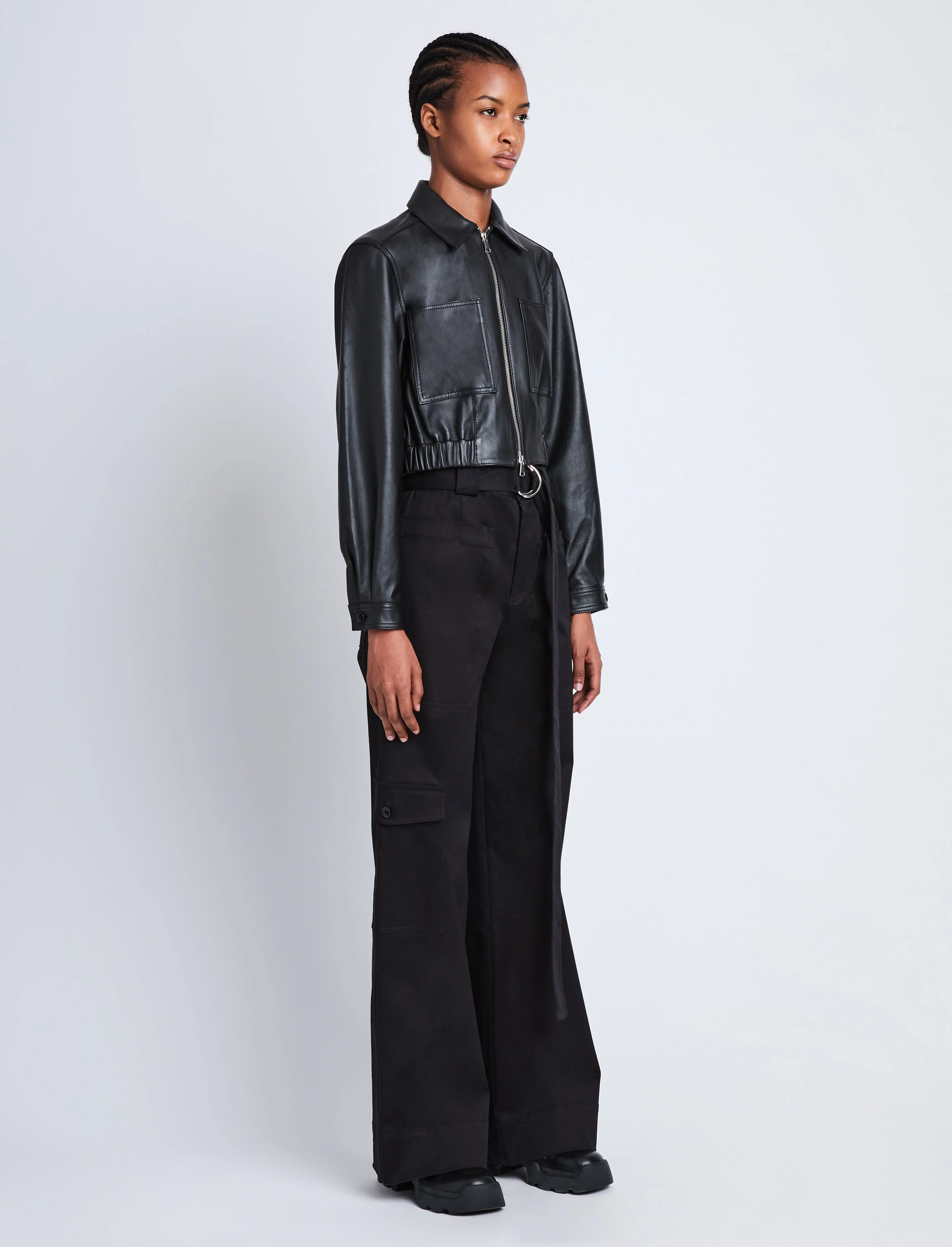 Cropped Leather Jacket sold by Proenza Schouler product image thumbnail 4
