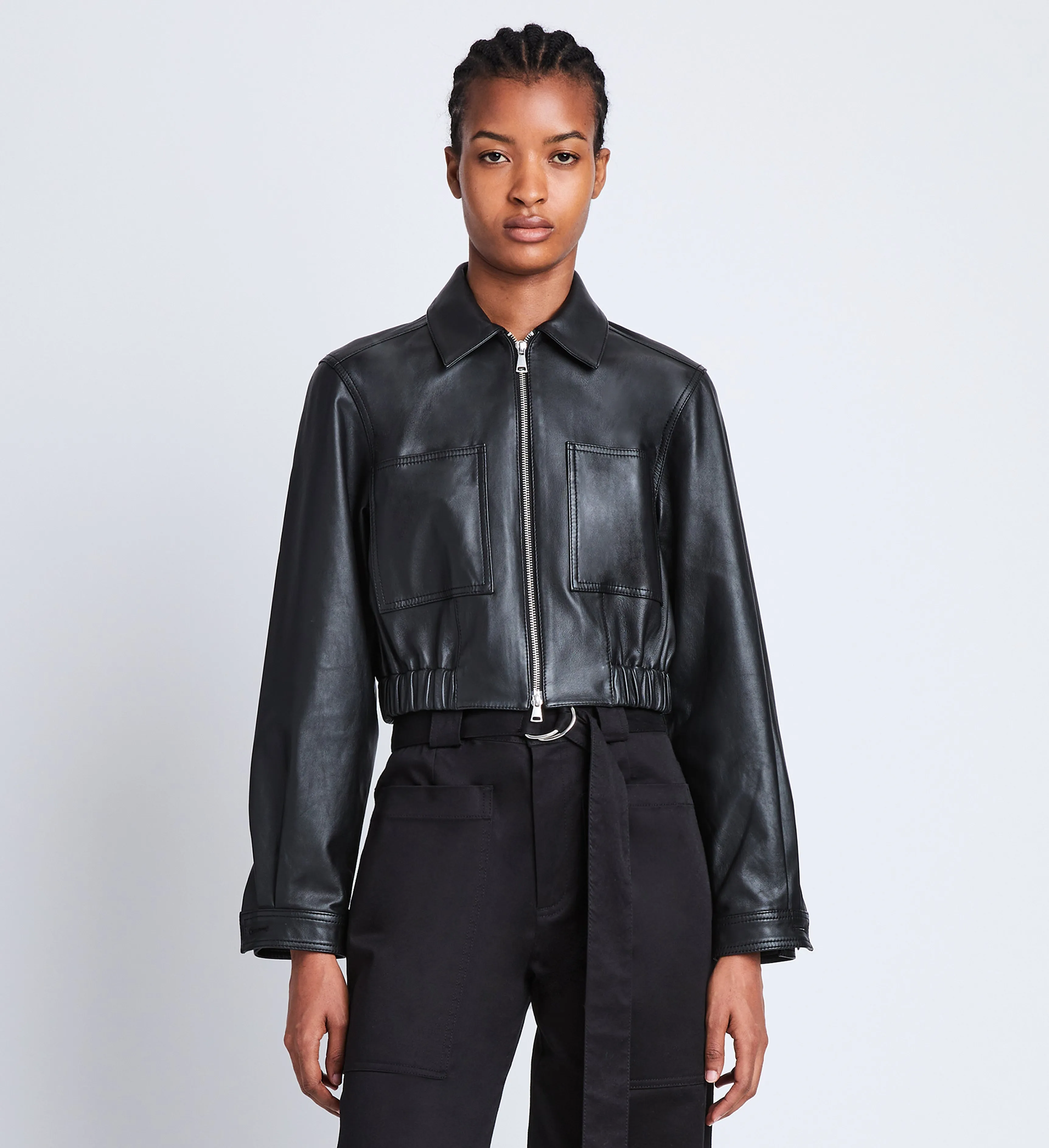 Cropped Leather Jacket sold by Proenza Schouler product image thumbnail 2