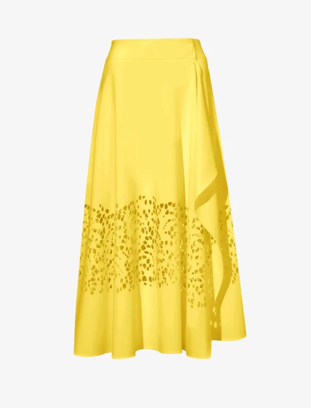 Broderie Anglaise Wrap Skirt sold by Proenza Schouler