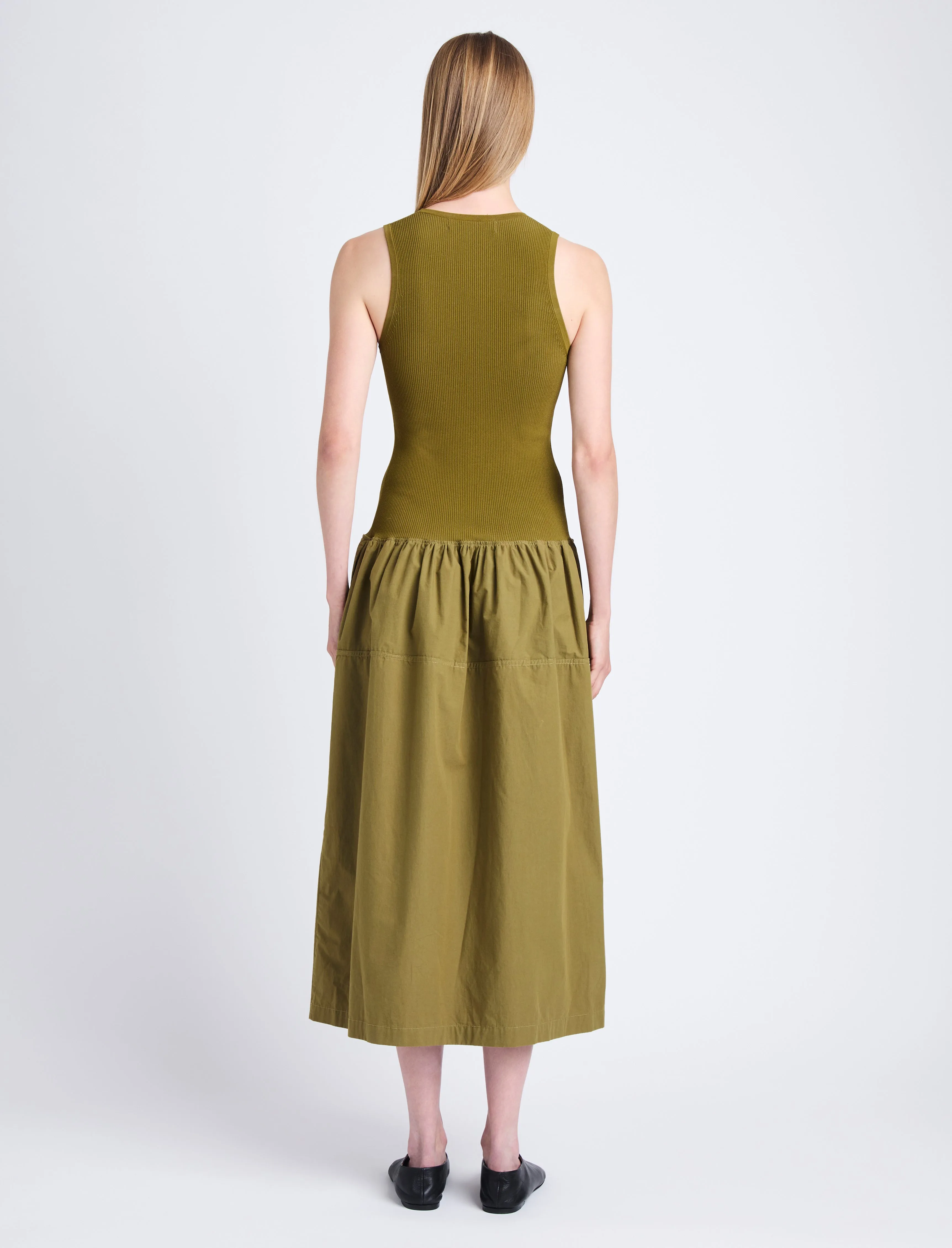 Malia Dress in Peached Poplin sold by Proenza Schouler product image thumbnail 4
