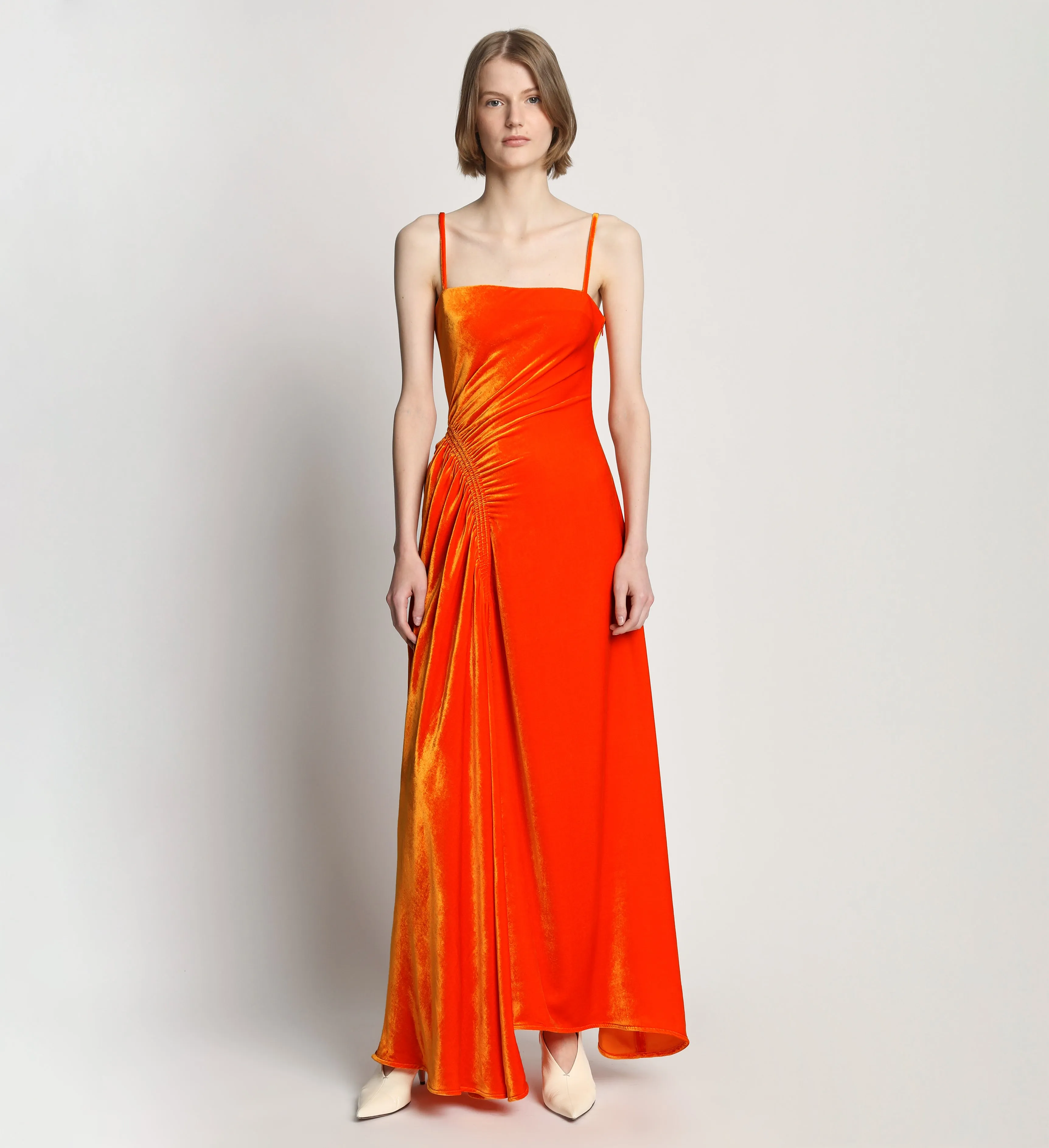 Silk Viscose Velvet Gathered Dress sold by Proenza Schouler product image thumbnail 2