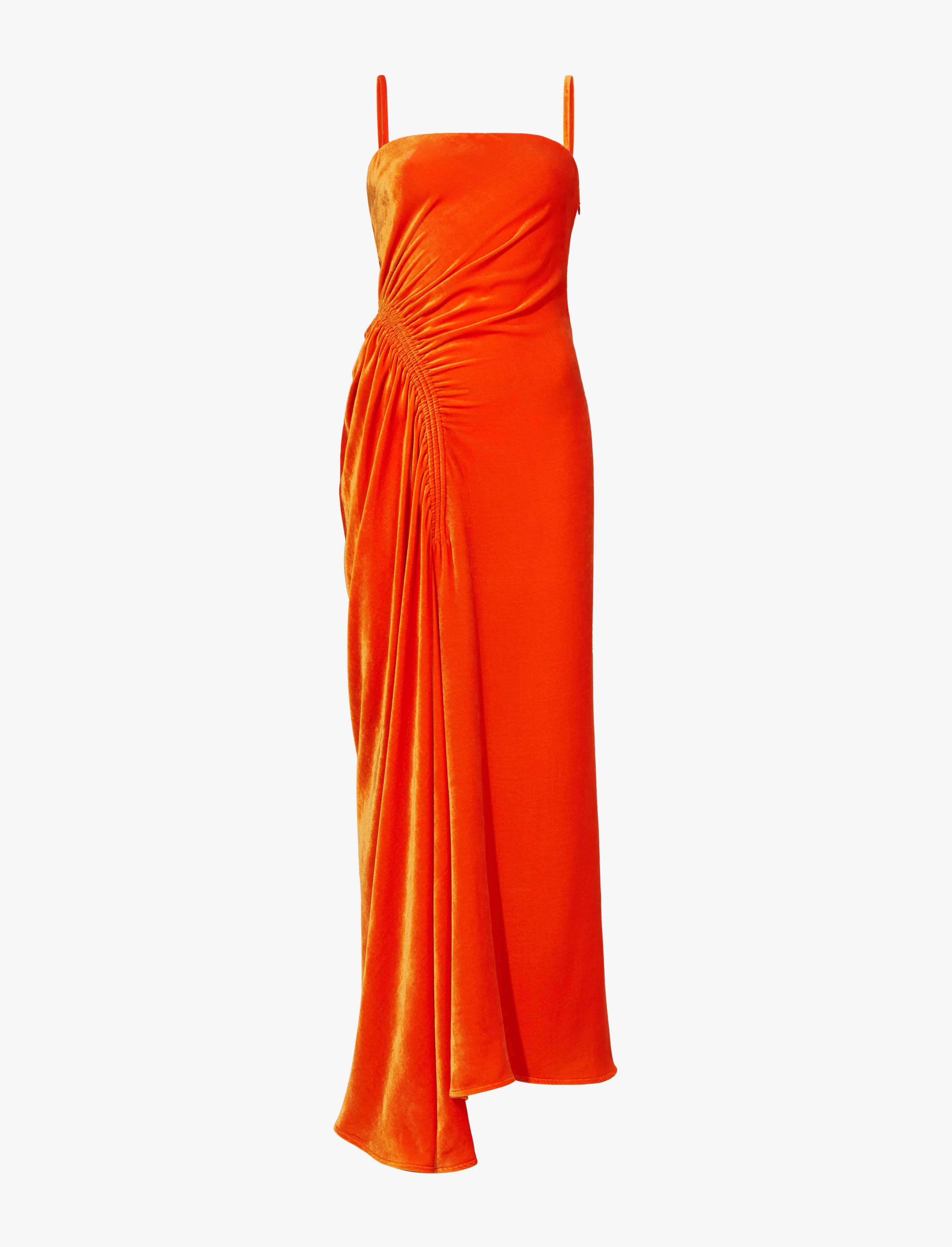 Silk Viscose Velvet Gathered Dress sold by Proenza Schouler