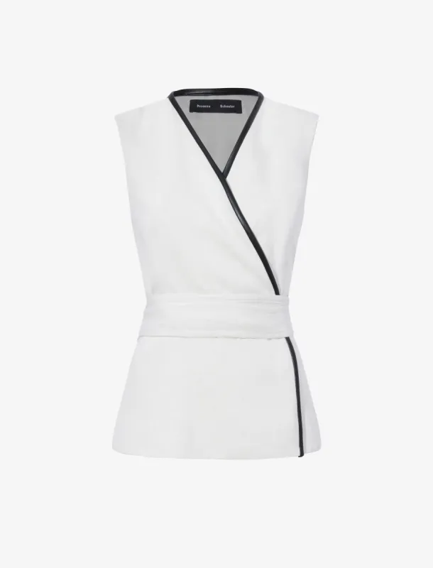 Elliot Top in Cotton Linen sold by Proenza Schouler