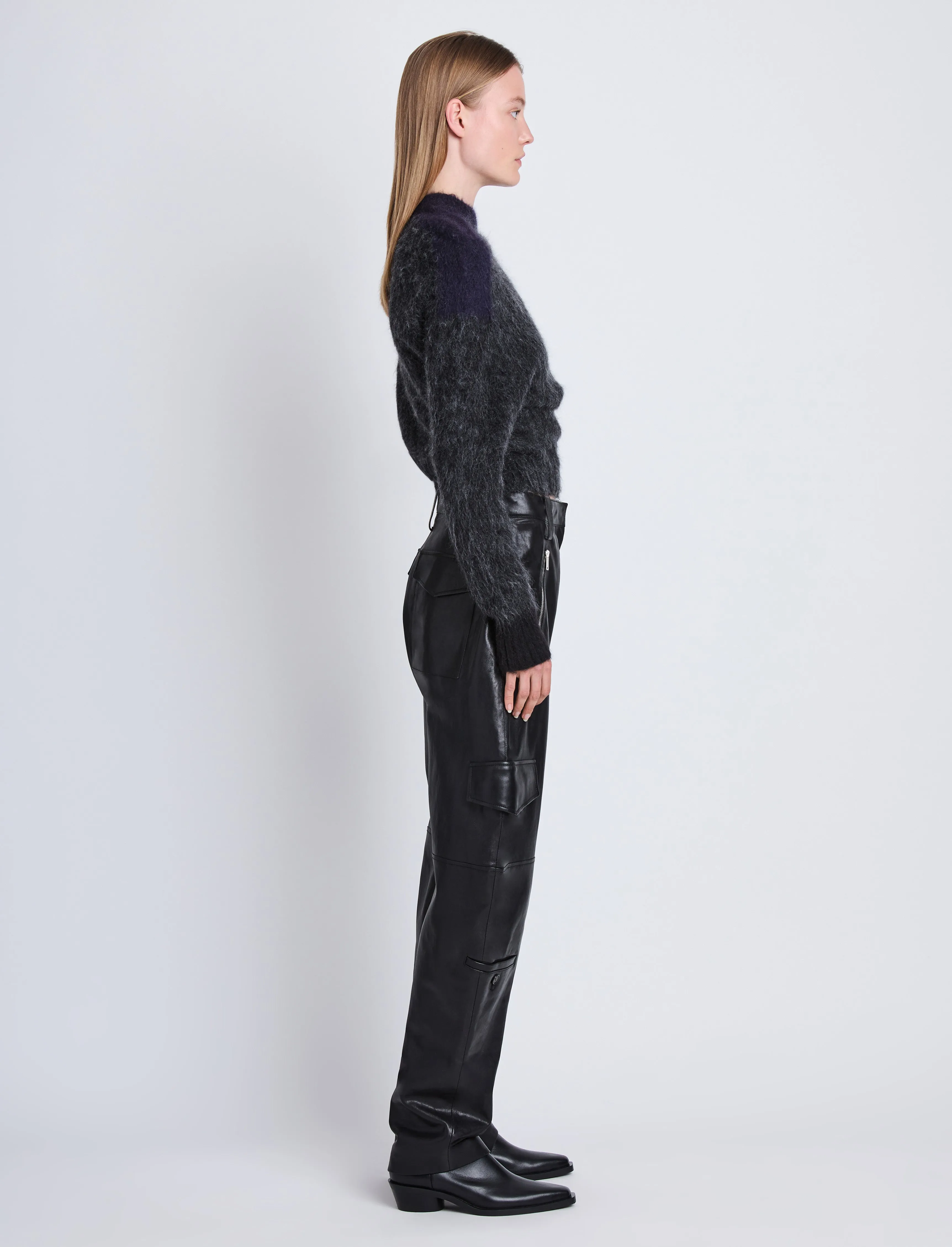 Jackson Cargo Pant in Grainy Leather sold by Proenza Schouler product image thumbnail 3