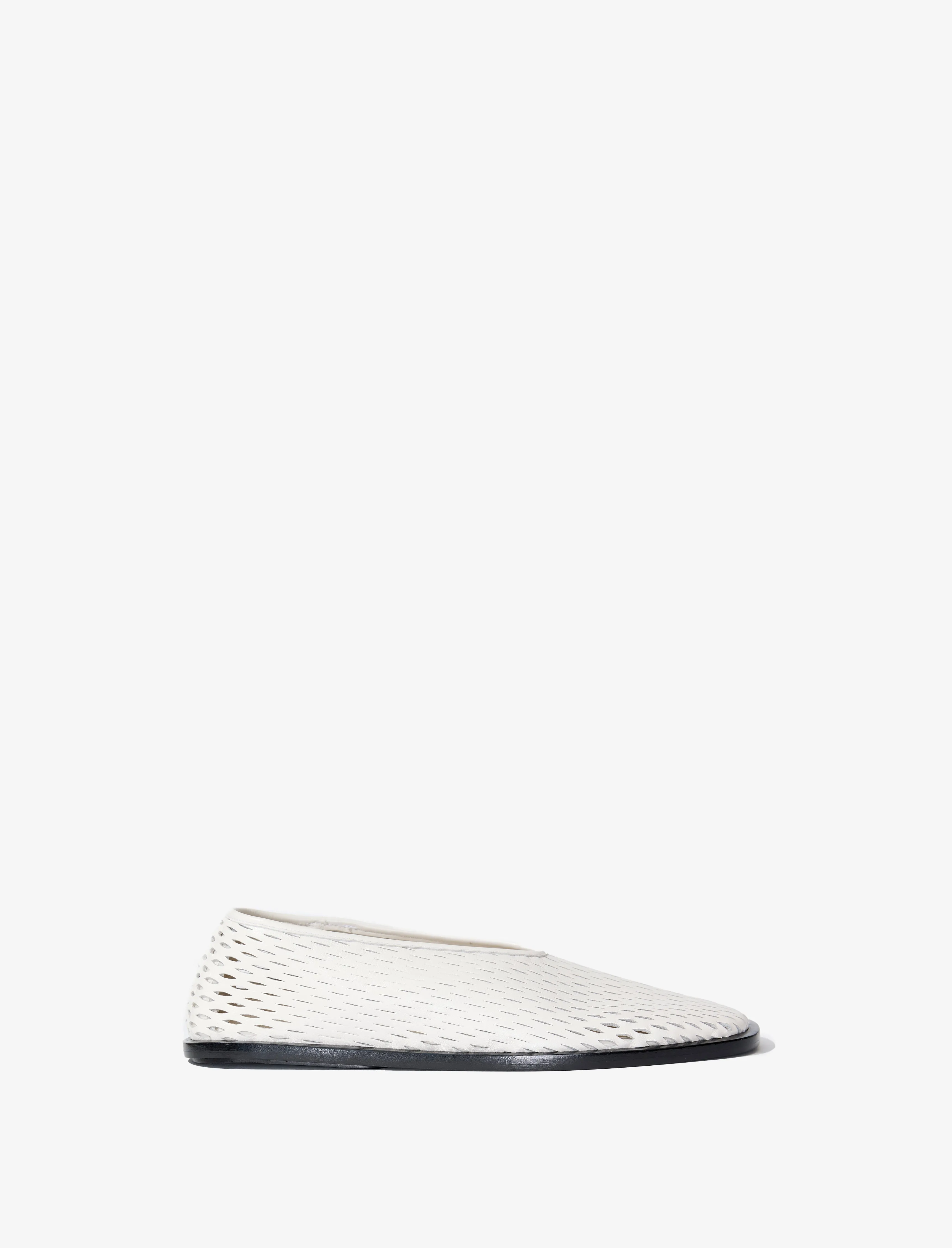 Square Perforated Slippers sold by Proenza Schouler