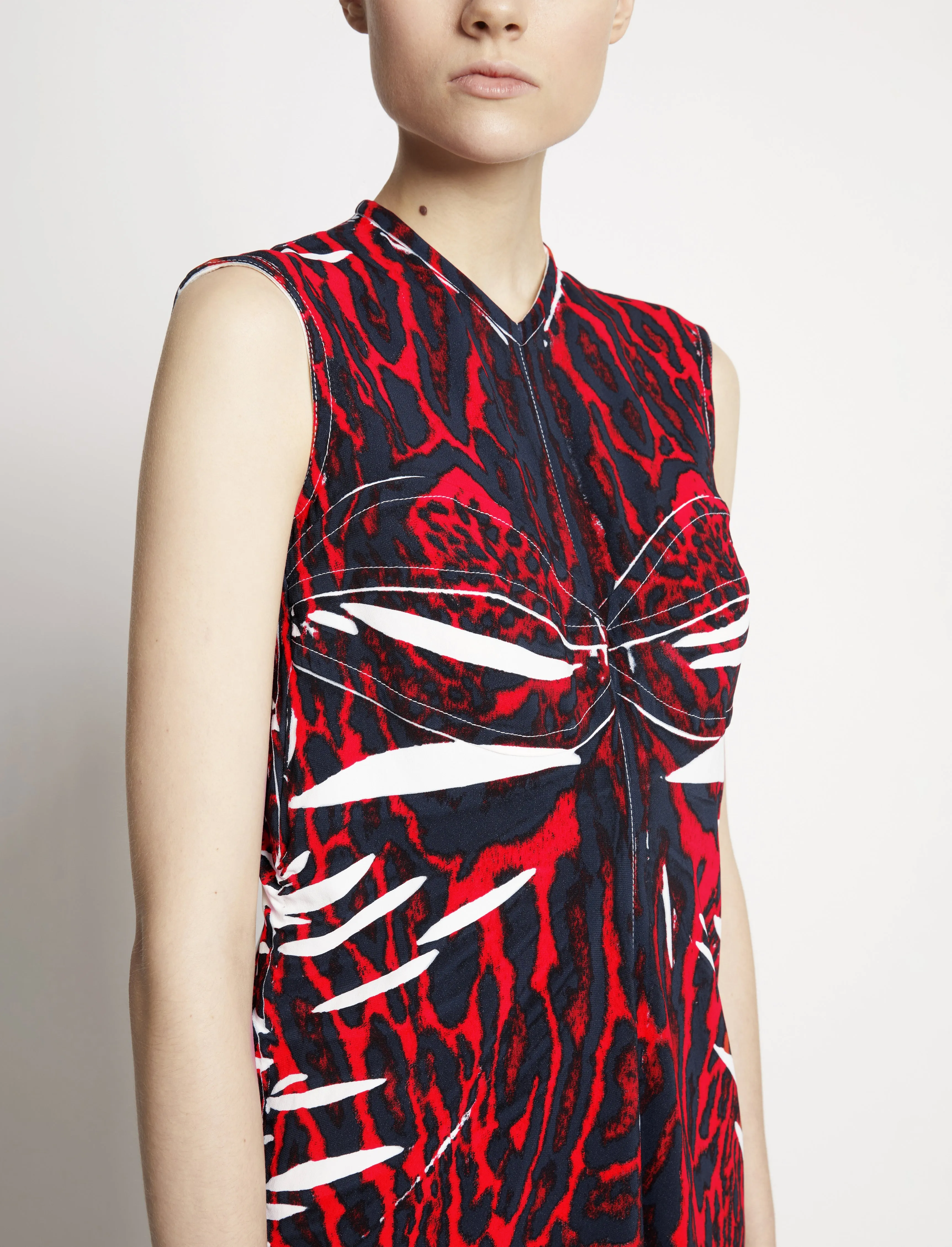 Garment Printed Crepe Dress - RED MULTI sold by Proenza Schouler product image thumbnail 5