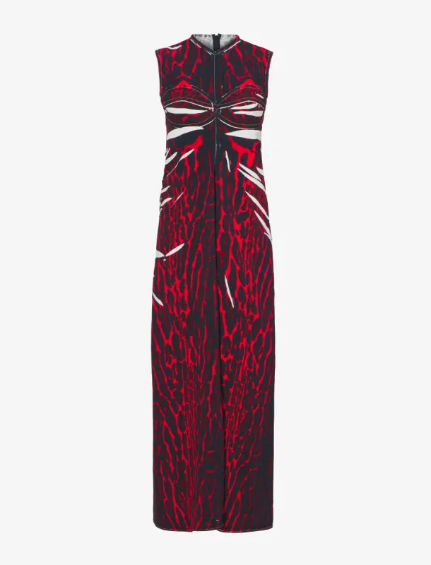 Garment Printed Crepe Dress - RED MULTI made by Proenza Schouler
