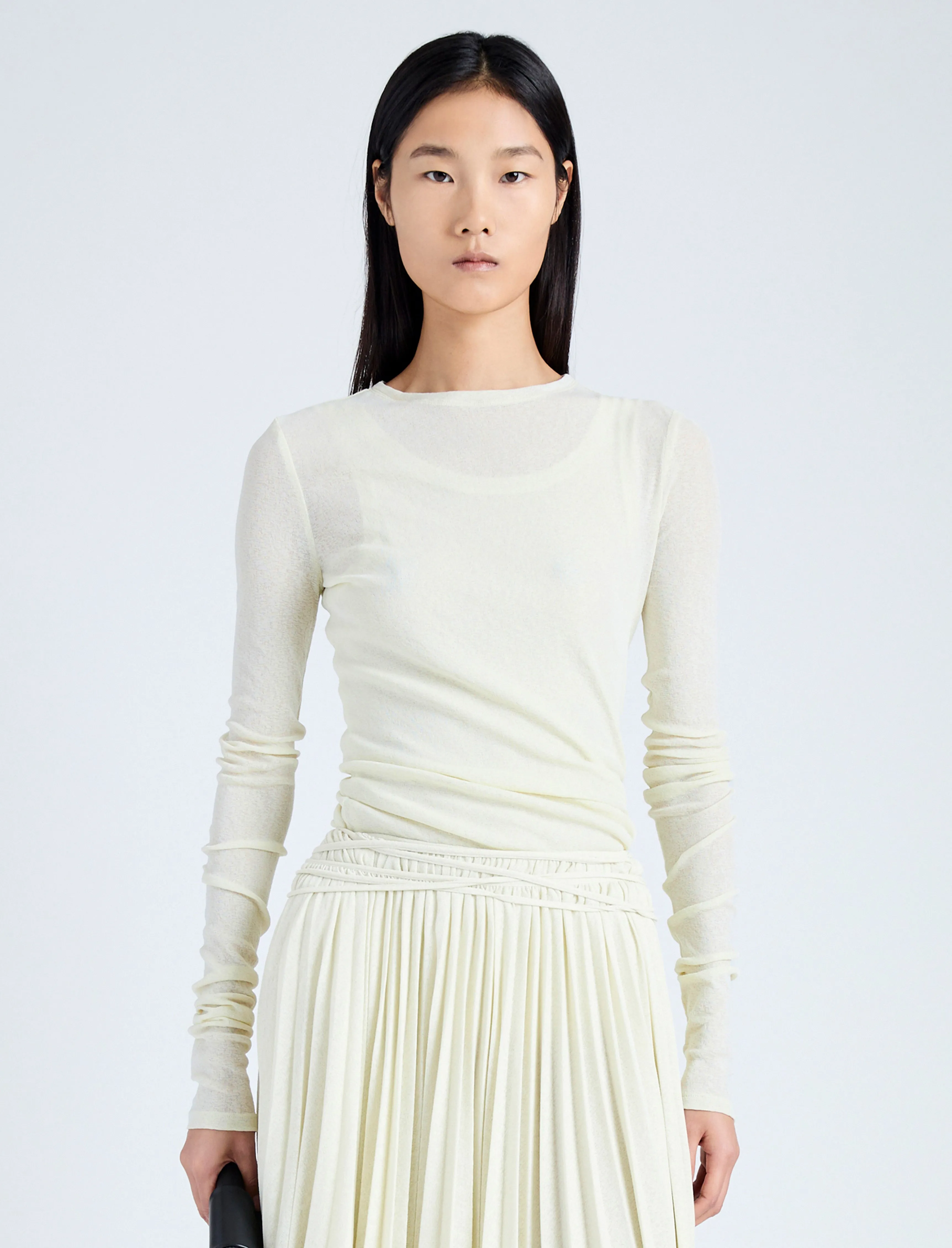 Roger Layered Top in Gauzy Jersey sold by Proenza Schouler product image thumbnail 2