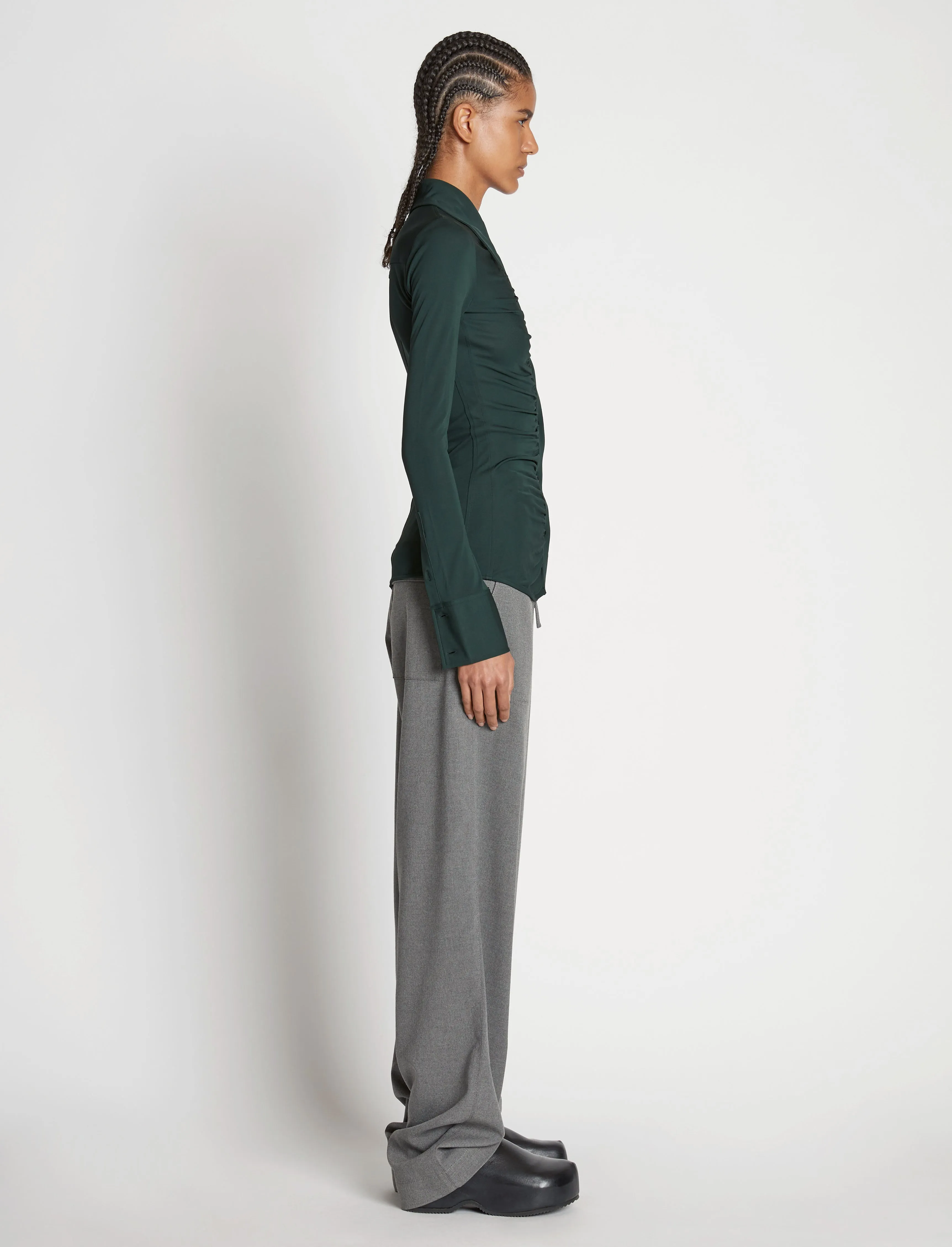 Matte Crepe Button Down sold by Proenza Schouler product image thumbnail 4