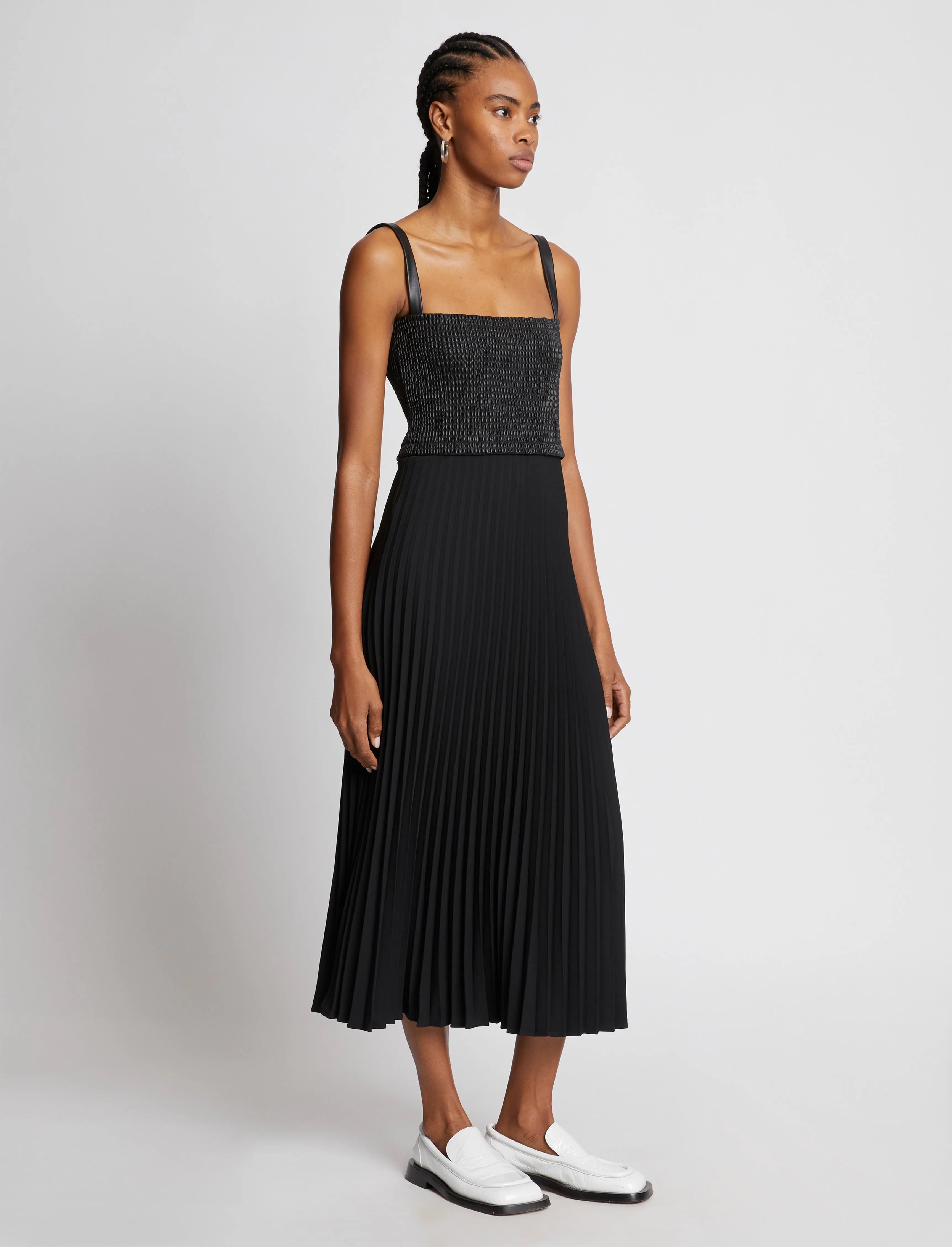 Bi-Color Pleated Dress sold by Proenza Schouler product image thumbnail 3