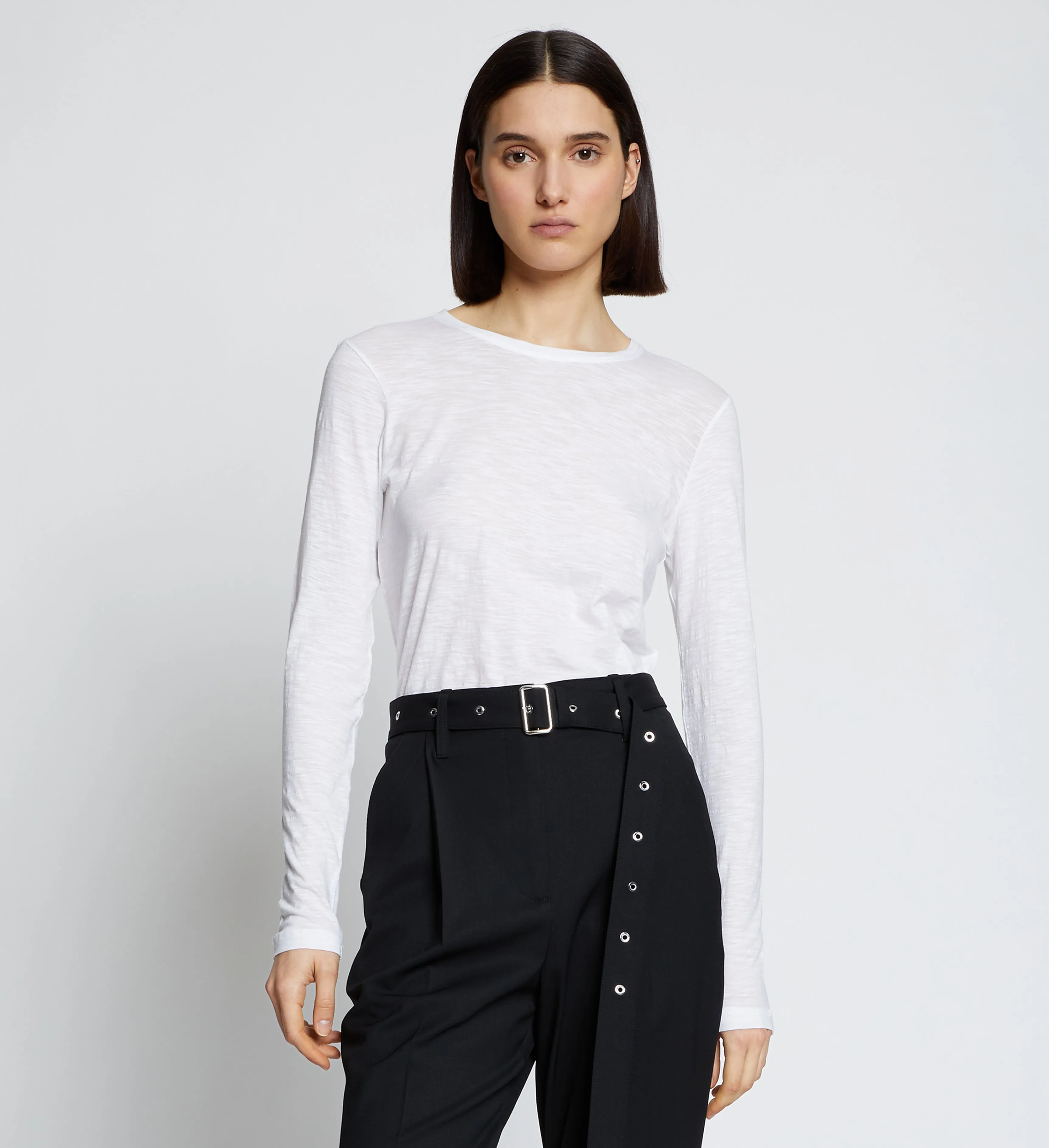 Long Sleeve T-Shirt in Tissue Jersey sold by Proenza Schouler product image thumbnail 2