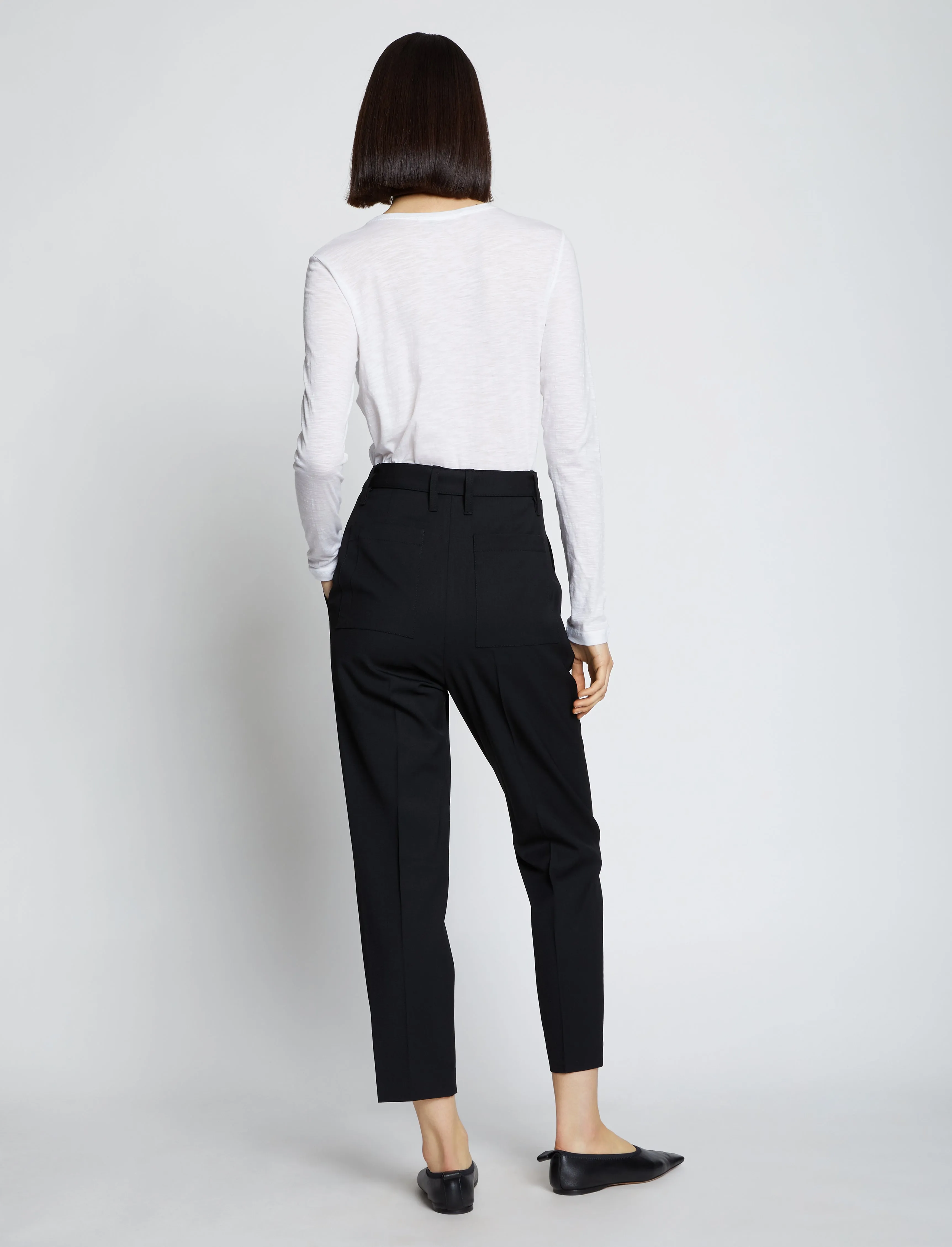 Long Sleeve T-Shirt in Tissue Jersey sold by Proenza Schouler product image thumbnail 4