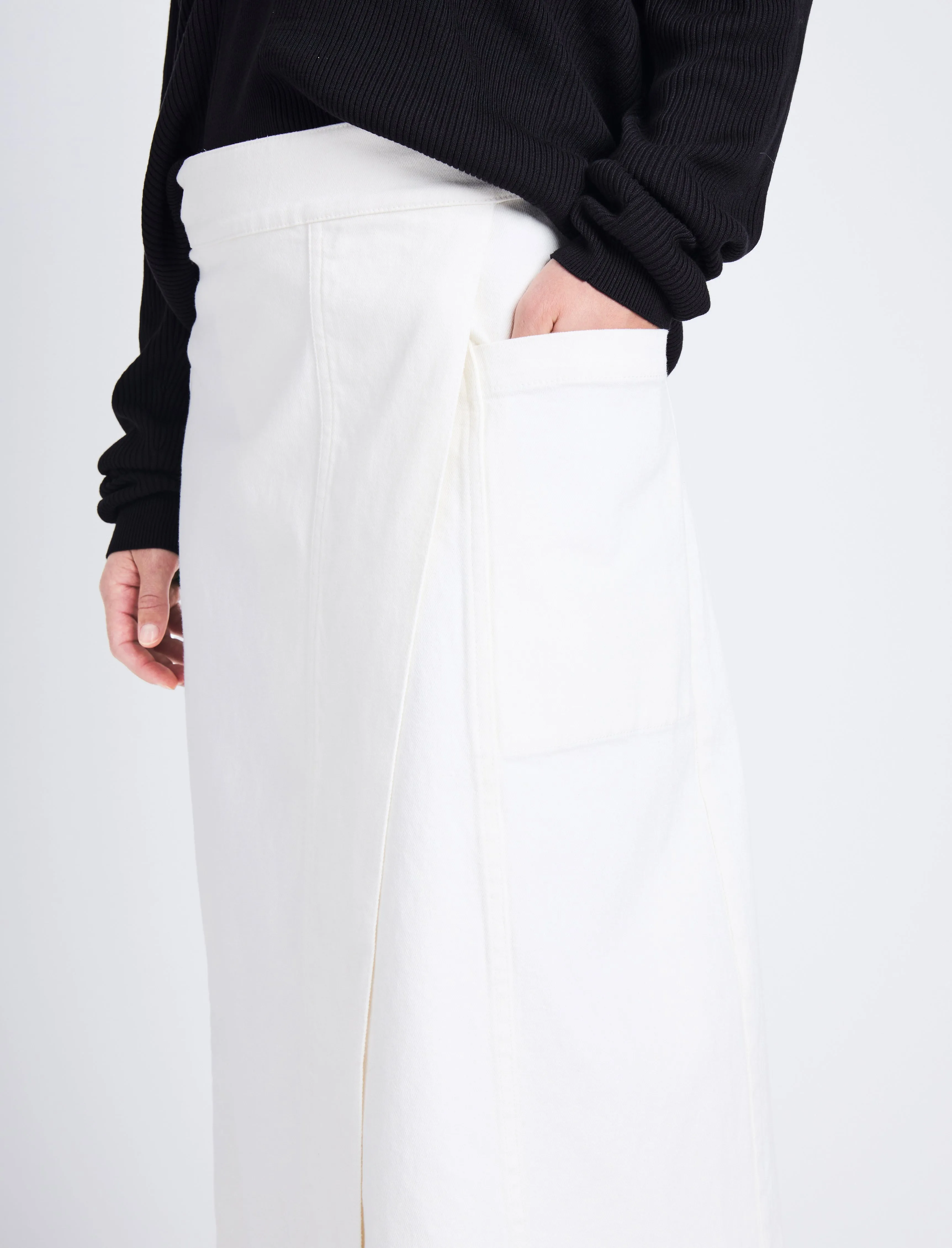 Iris Wrap Skirt in Stretch Twill sold by Proenza Schouler product image thumbnail 5