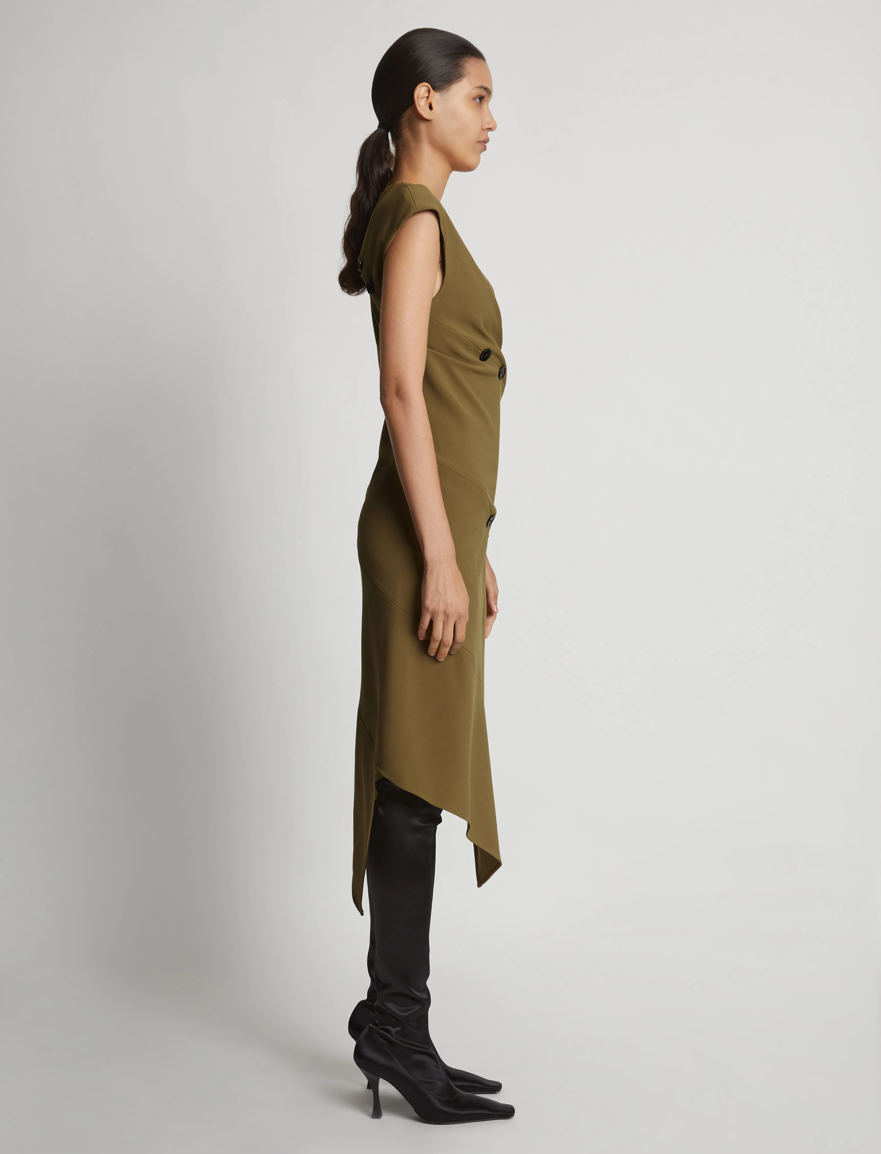 Matte Viscose Crepe Spiral Dress sold by Proenza Schouler product image thumbnail 3