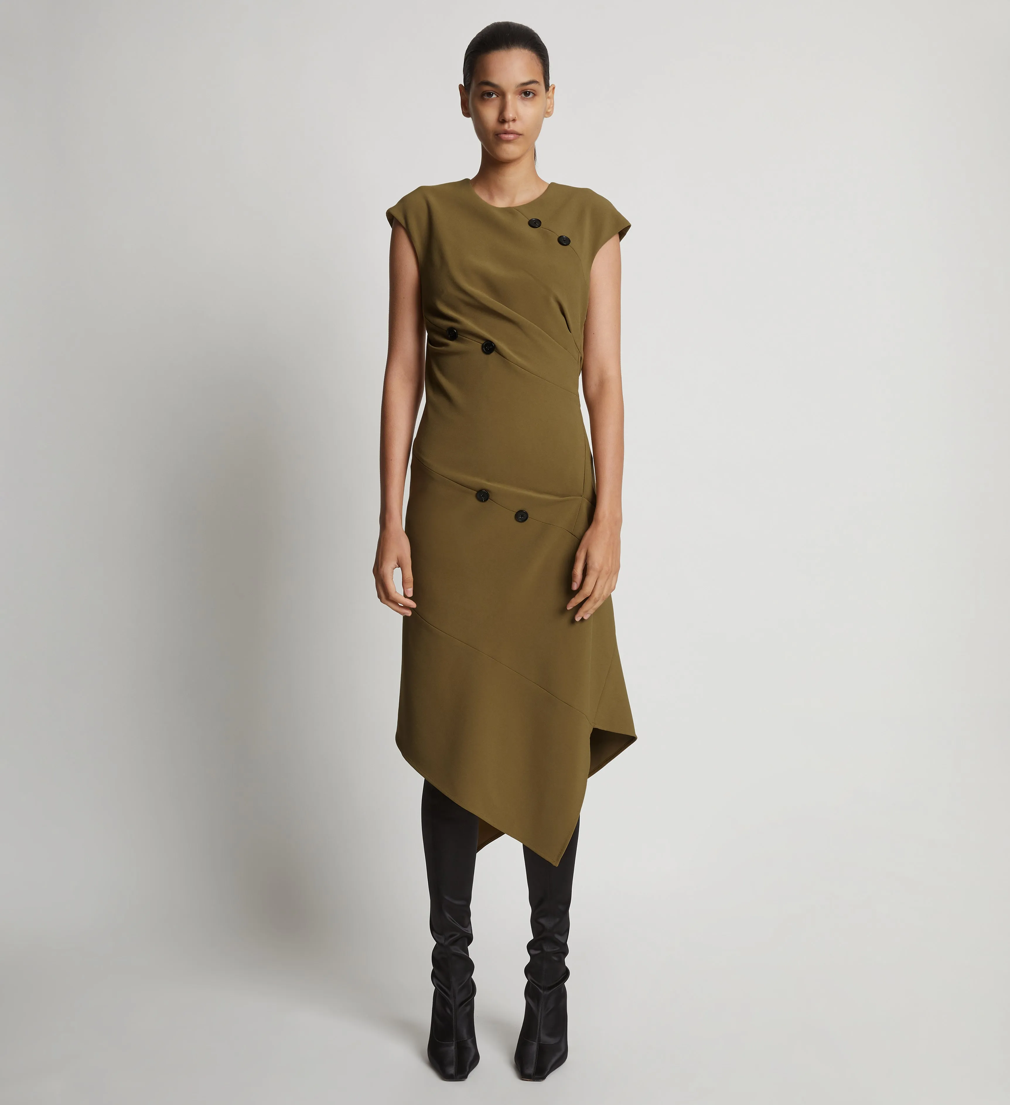 Matte Viscose Crepe Spiral Dress sold by Proenza Schouler product image thumbnail 2