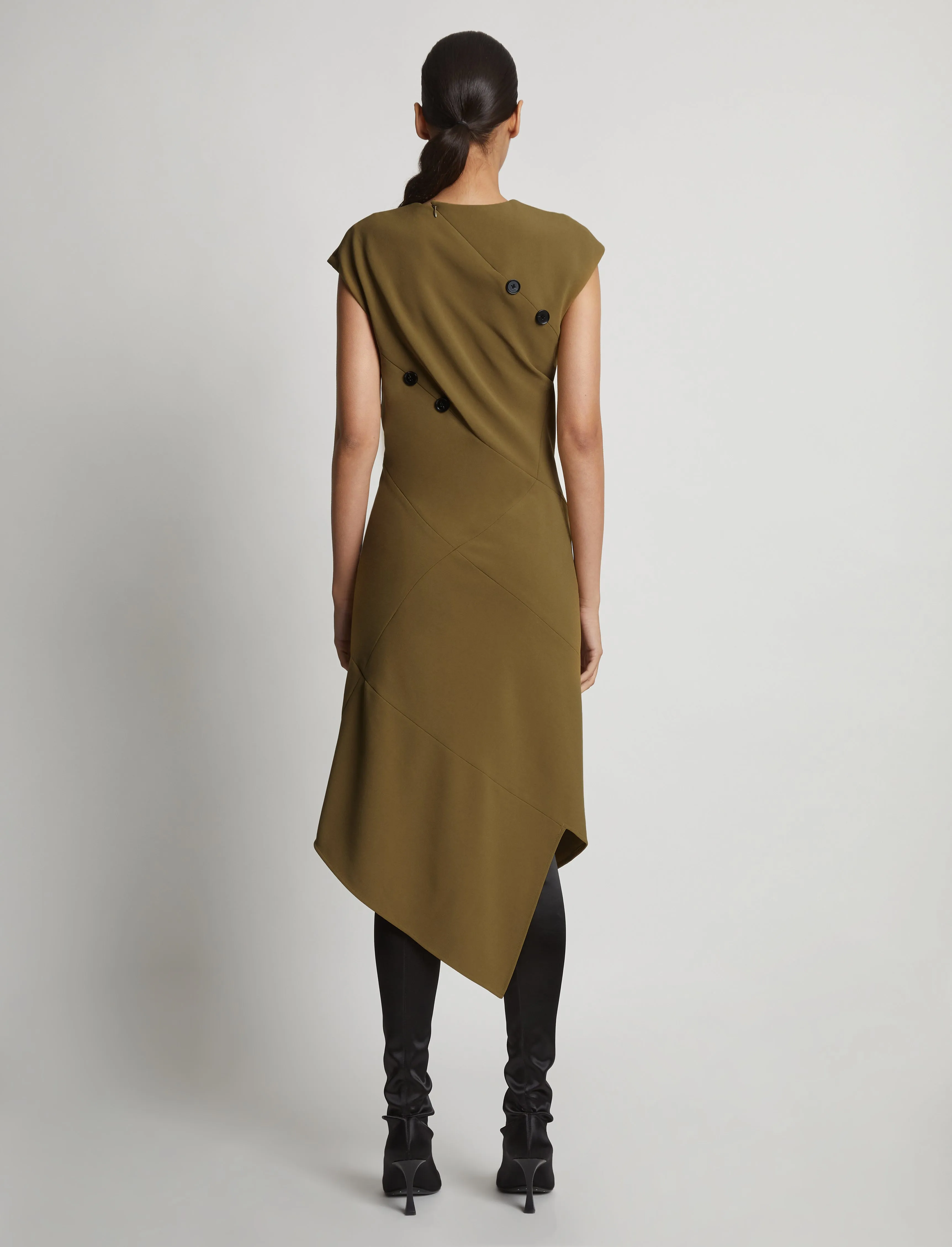 Matte Viscose Crepe Spiral Dress sold by Proenza Schouler product image thumbnail 4
