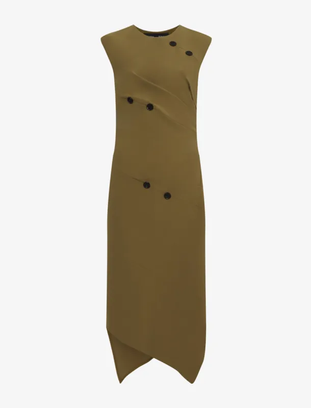 Matte Viscose Crepe Spiral Dress made by Proenza Schouler