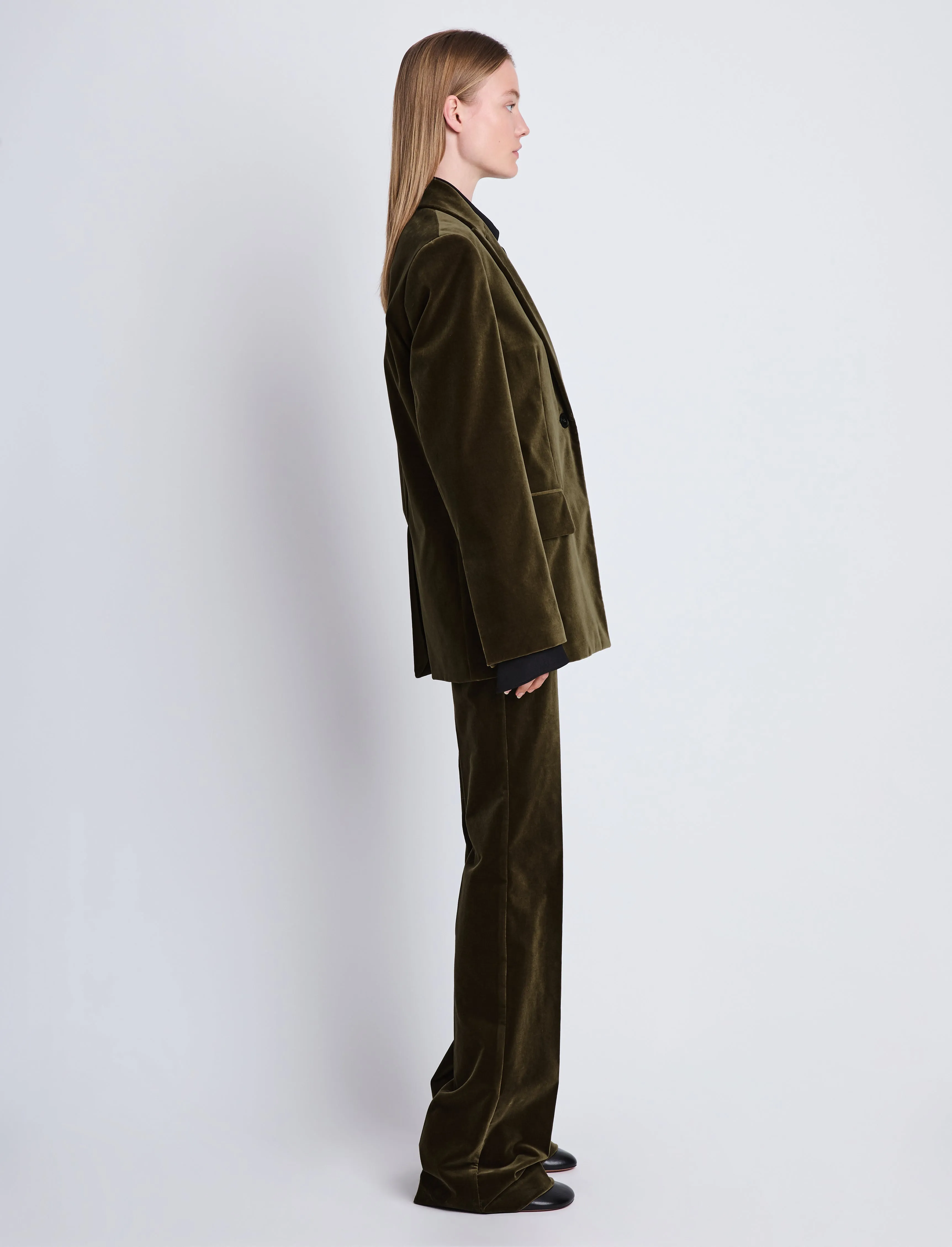 Nico Jacket in Velvet Suiting sold by Proenza Schouler product image thumbnail 4
