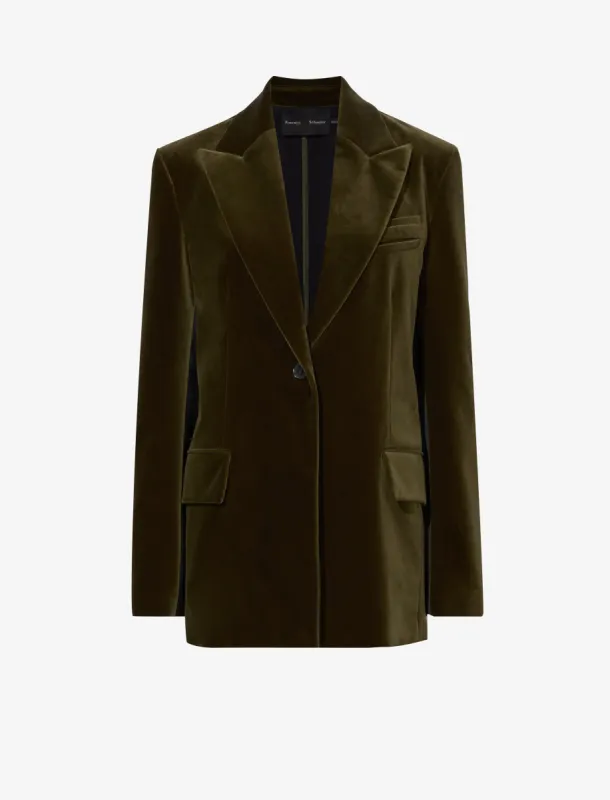 Nico Jacket in Velvet Suiting made by Proenza Schouler