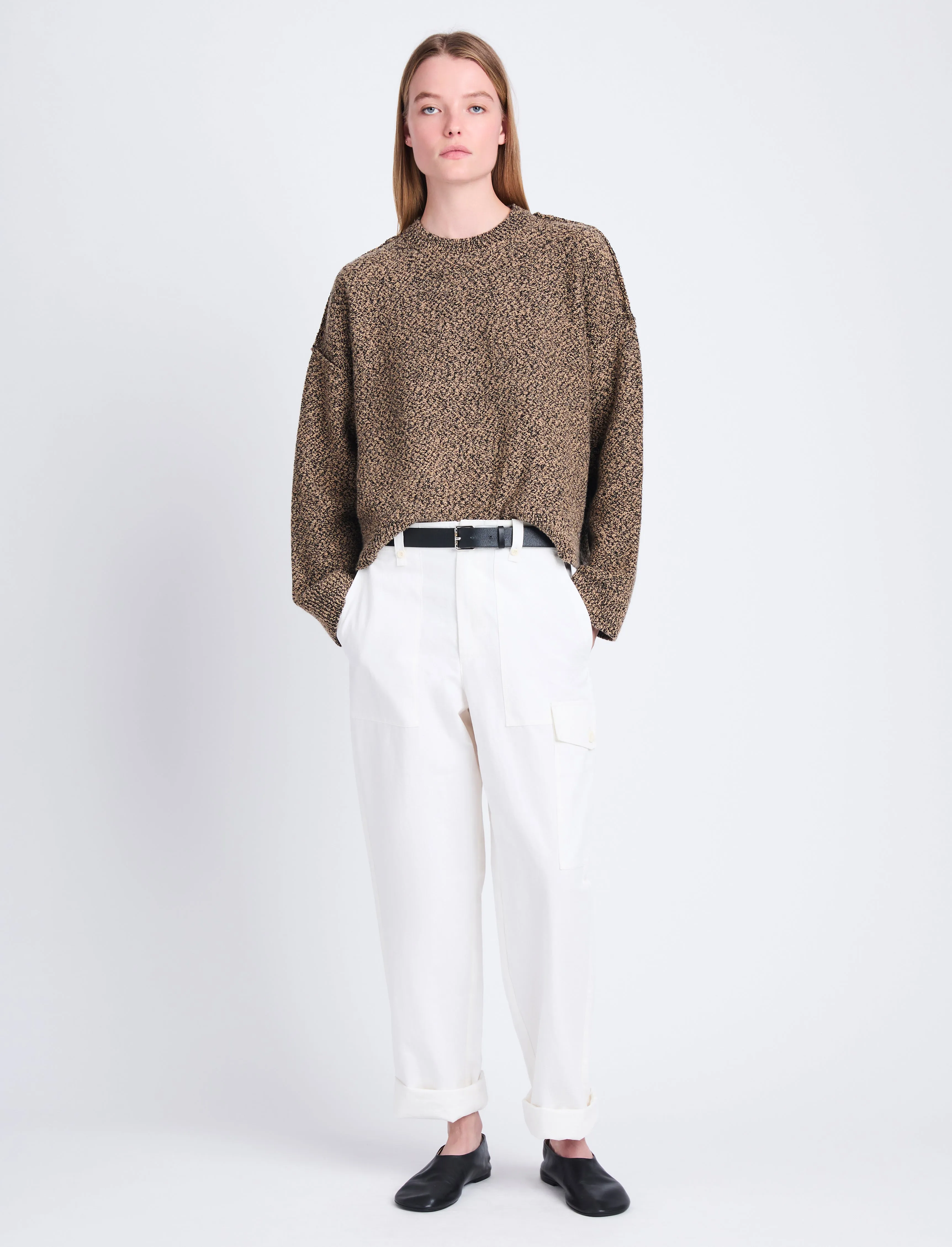 Octavia Pant in Solid Cotton Linen sold by Proenza Schouler product image thumbnail 2