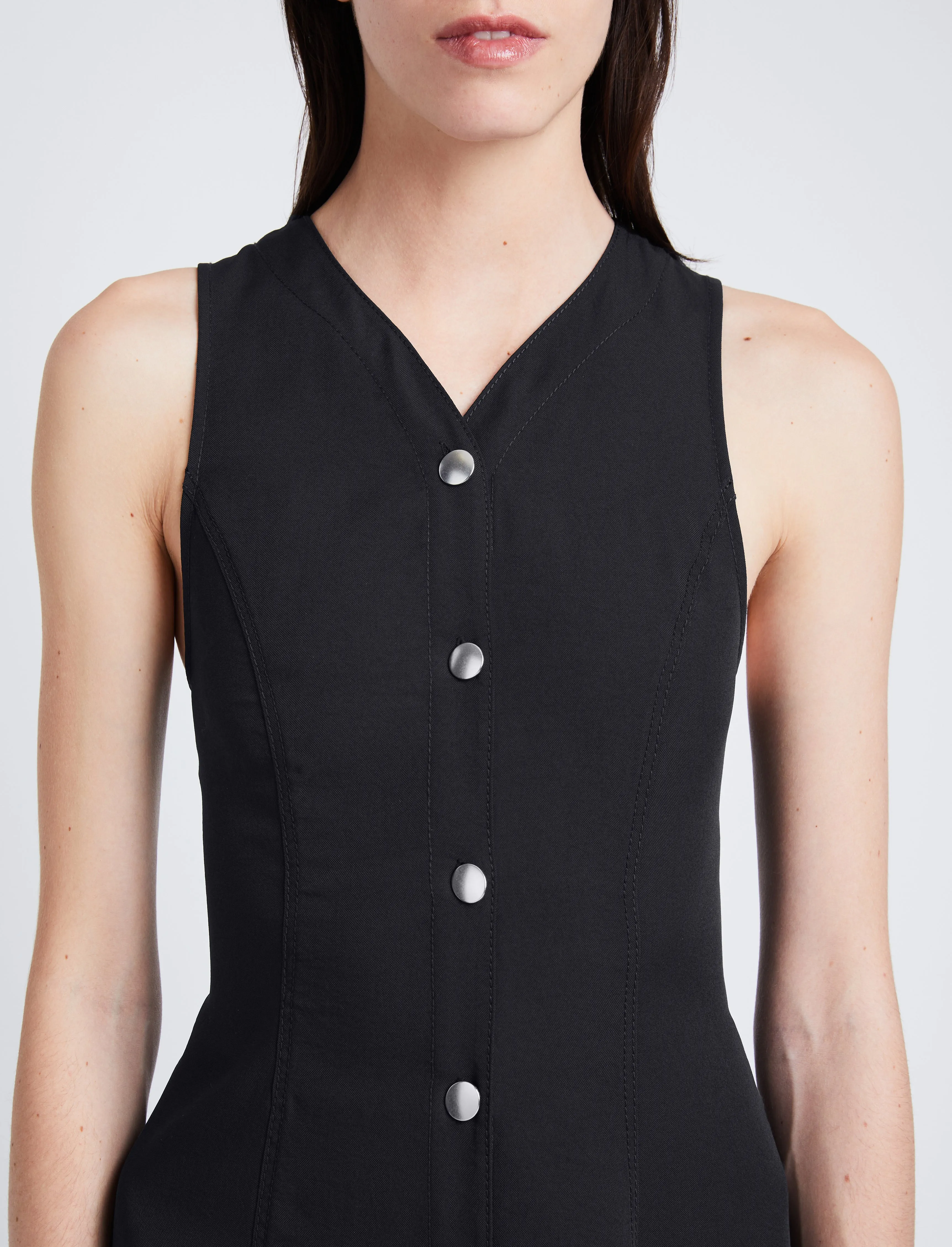 Drapey Suiting Button Front Dress sold by Proenza Schouler product image thumbnail 5