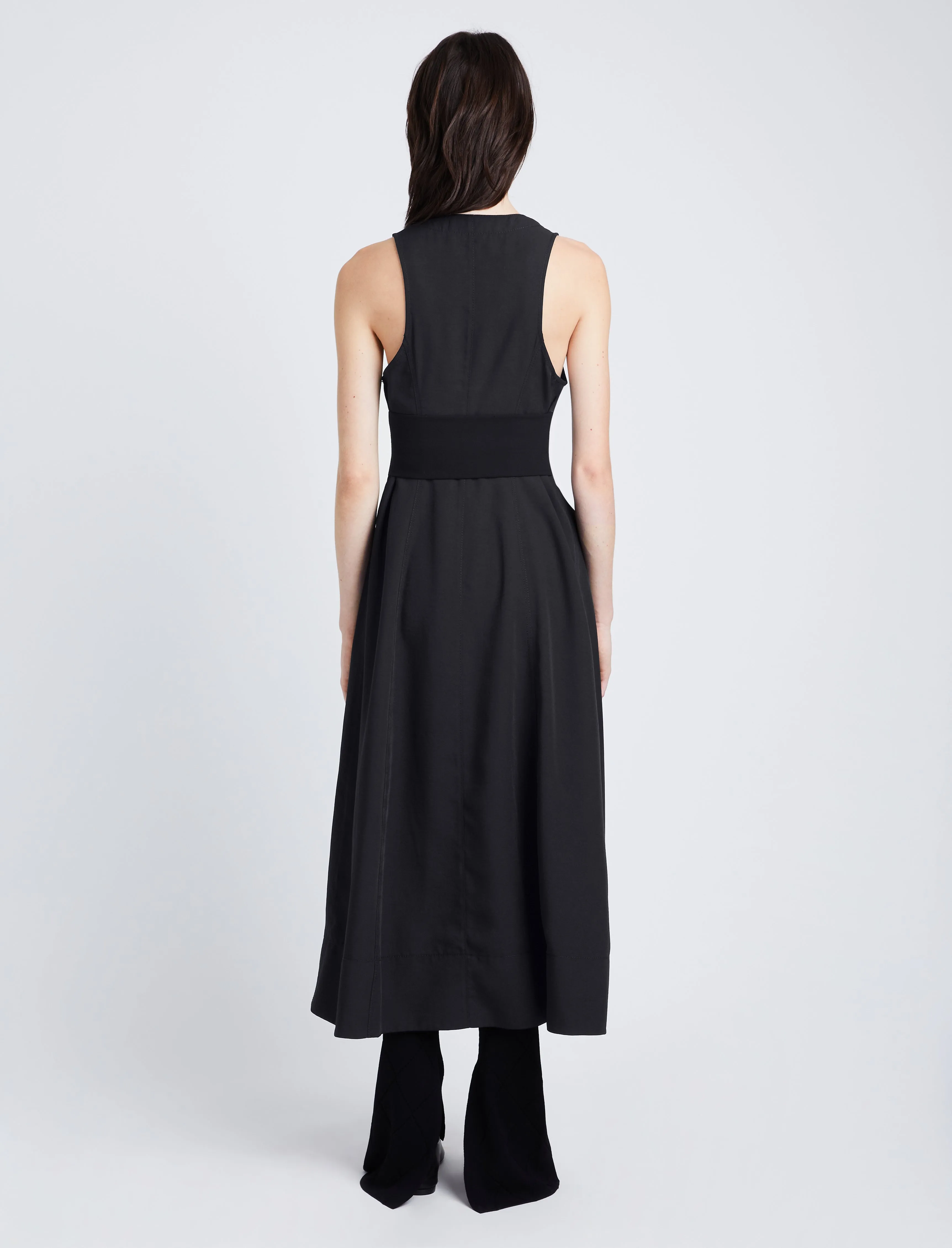 Drapey Suiting Button Front Dress sold by Proenza Schouler product image thumbnail 4