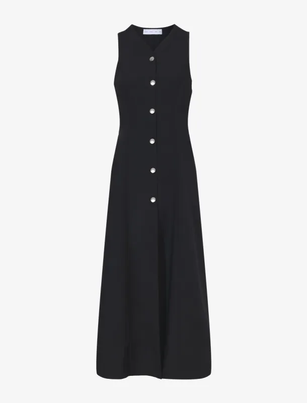 Drapey Suiting Button Front Dress made by Proenza Schouler