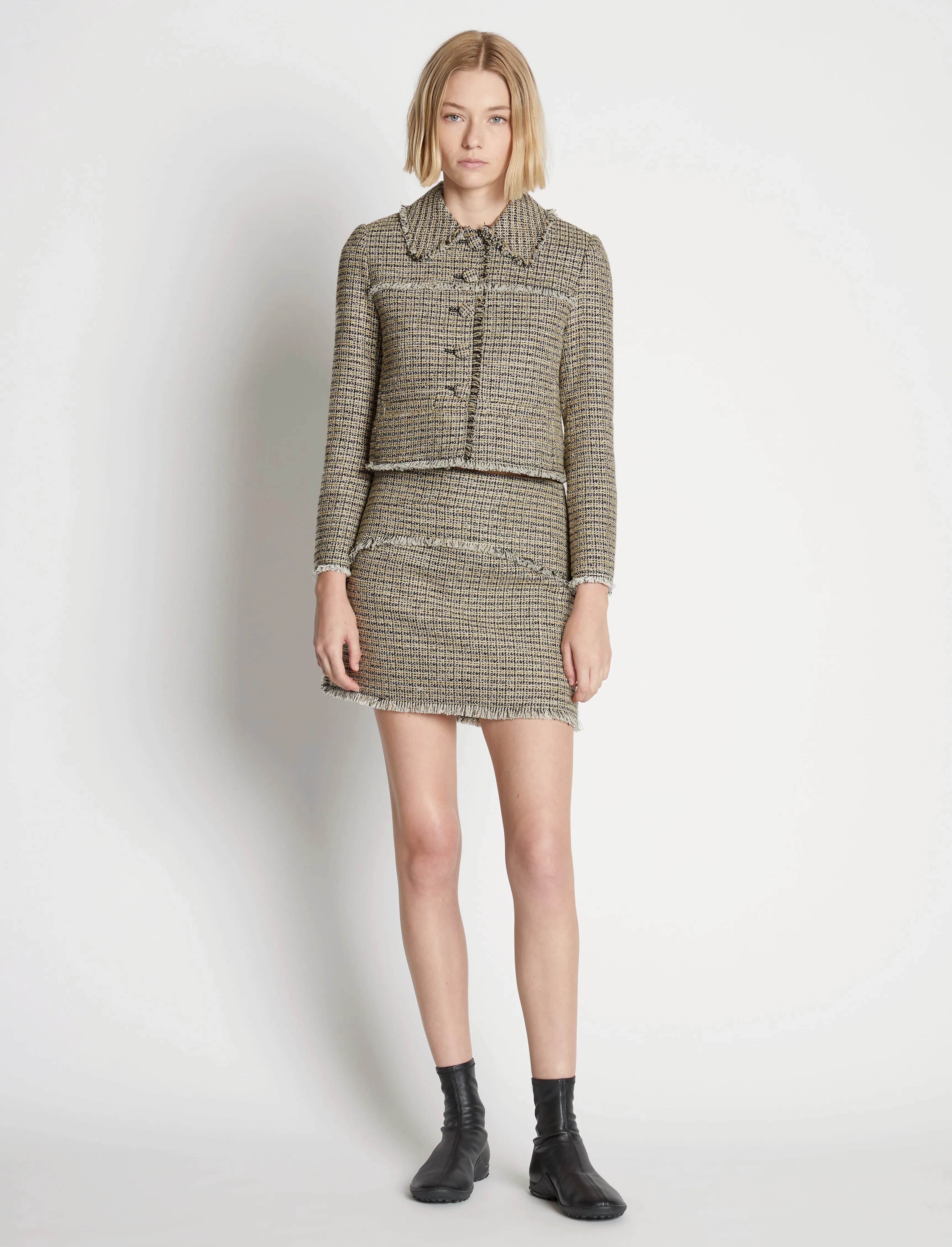 Cropped Tweed Jacket sold by Proenza Schouler product image thumbnail 3