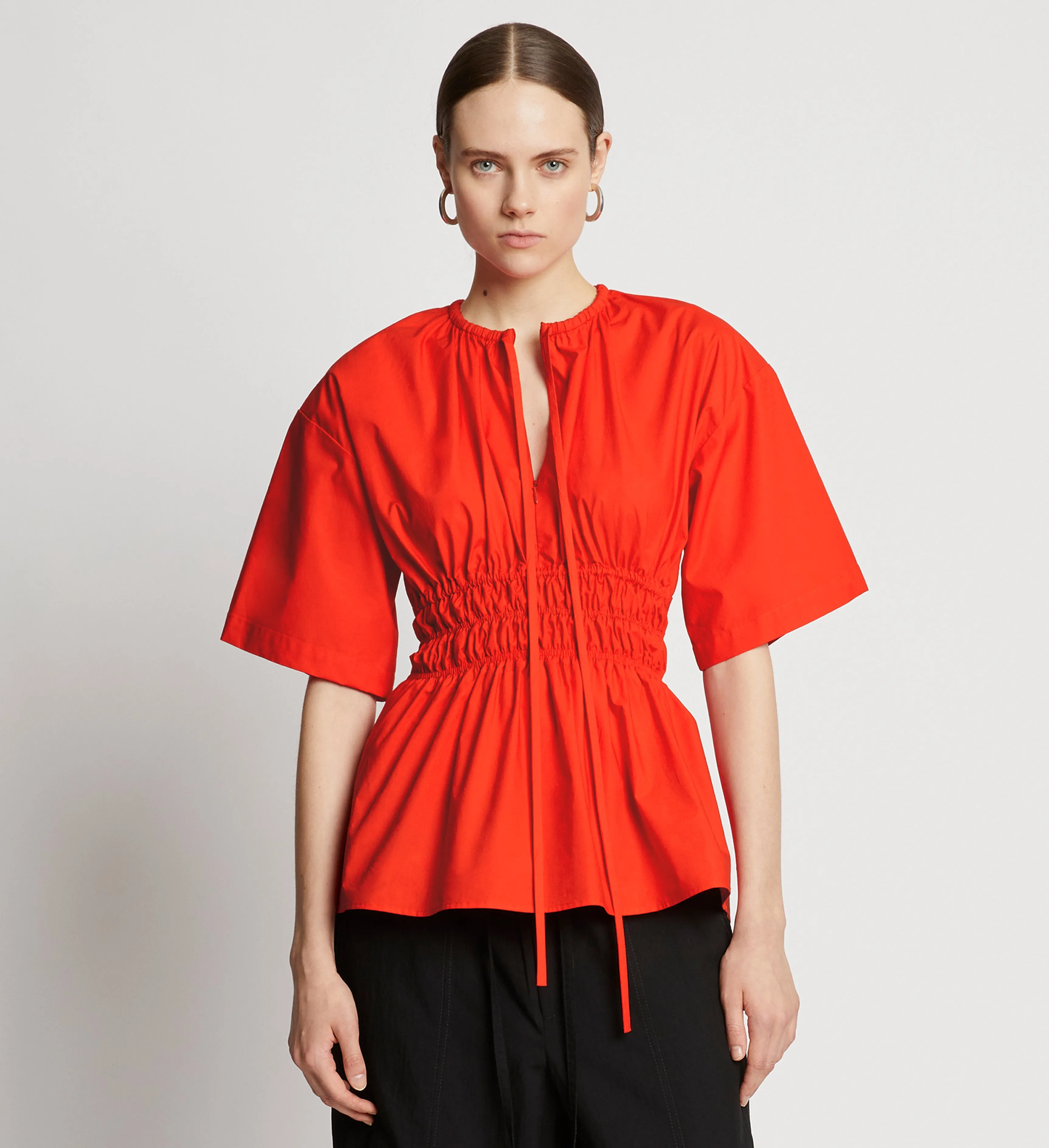 Poplin Drawstring Blouse sold by Proenza Schouler product image thumbnail 2