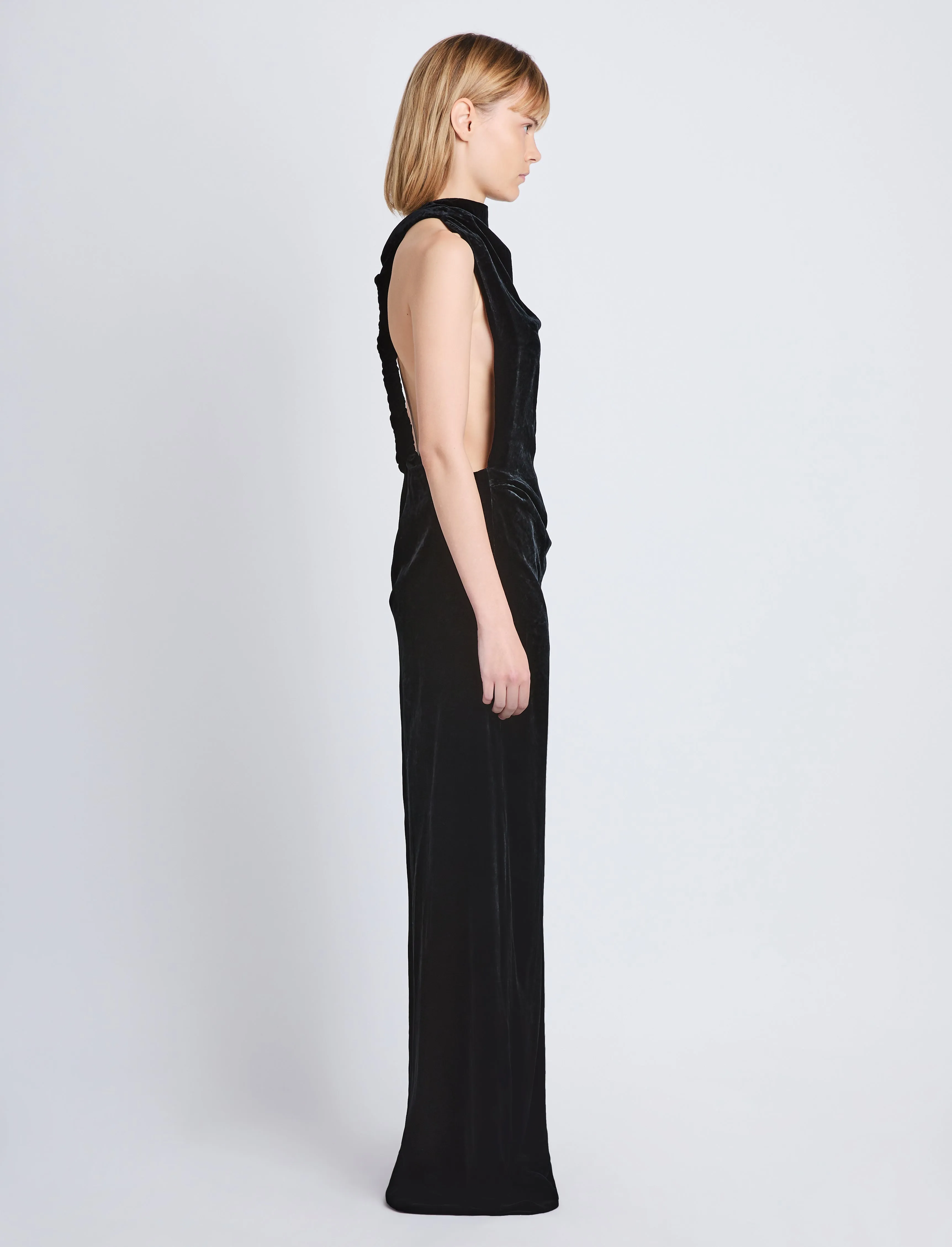 Faye Backless Twist Back Dress in Velvet sold by Proenza Schouler product image thumbnail 3